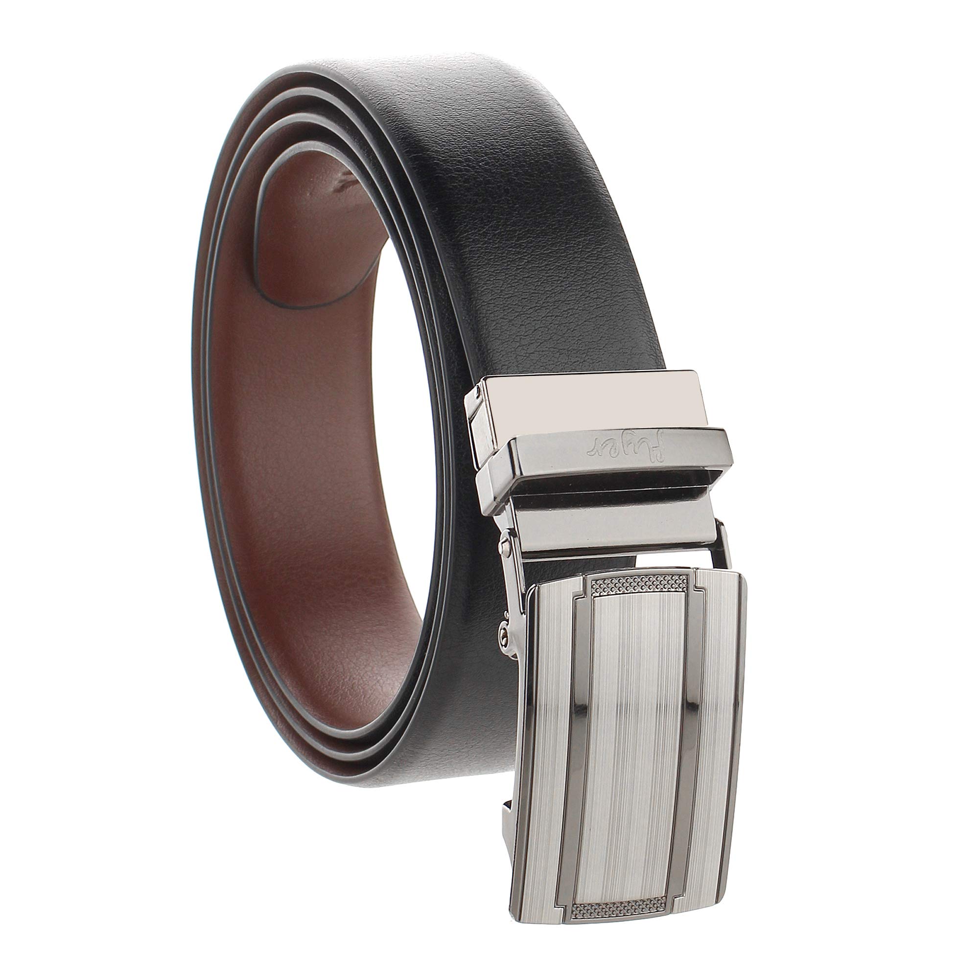 Men's Leather Reversible Belt (Formal/Casual) (Colour -Black/Brown) (AutoPin/Autolock/Pin) Buckle Adjustable Size Genuine Original Leather (RL2532)-image-42