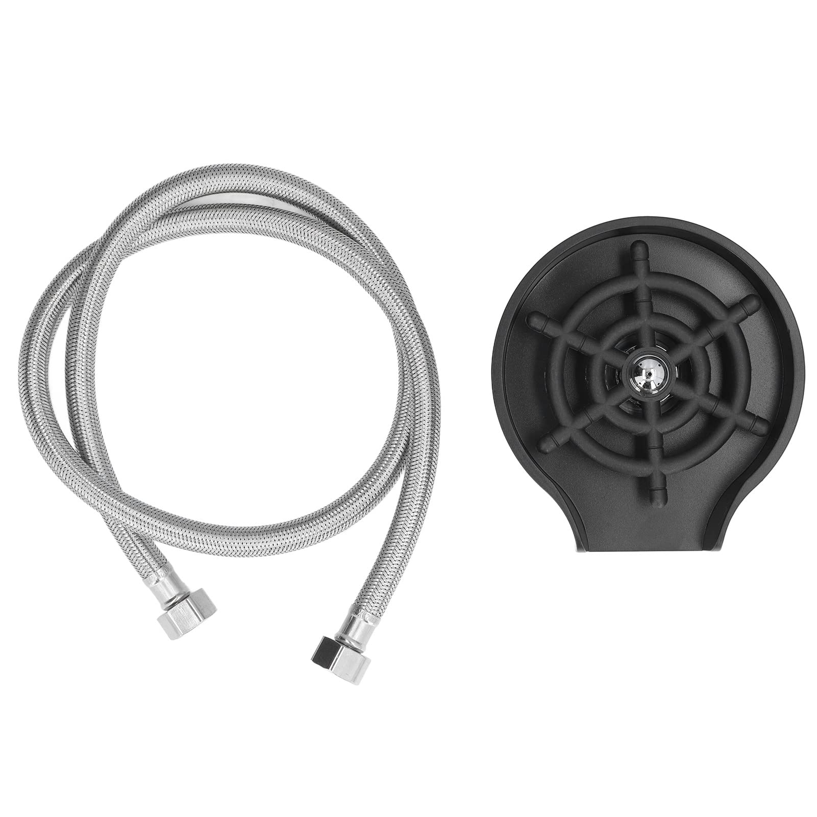 TANIQIACA Automatic Cup Washer Black Stainless Steel Cleanfree Fashionable Pitcher Rinser for Bars Kitchen Commercial Domestic Use