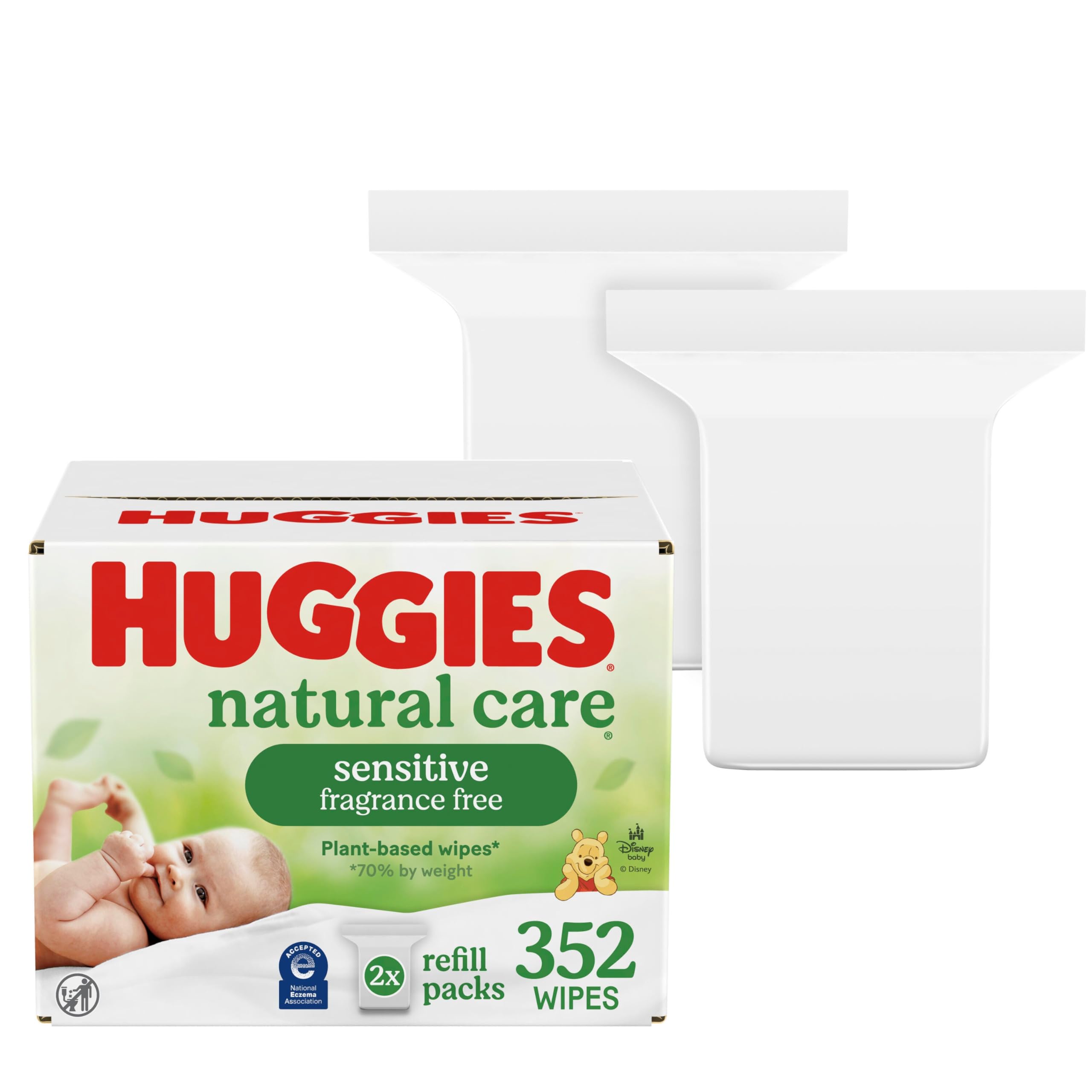 Huggies Natural Care Sensitive Baby Wipes, Unscented, 2 Refill Packs (352 Wipes Total)-image-31