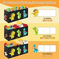 Vista 6 de Caja de Juguetes Extra Grande, Cofre de Juguetes Plegable para Niños Pequeños Organizador de Almacenamiento para Niños, Cajas Contenedoras