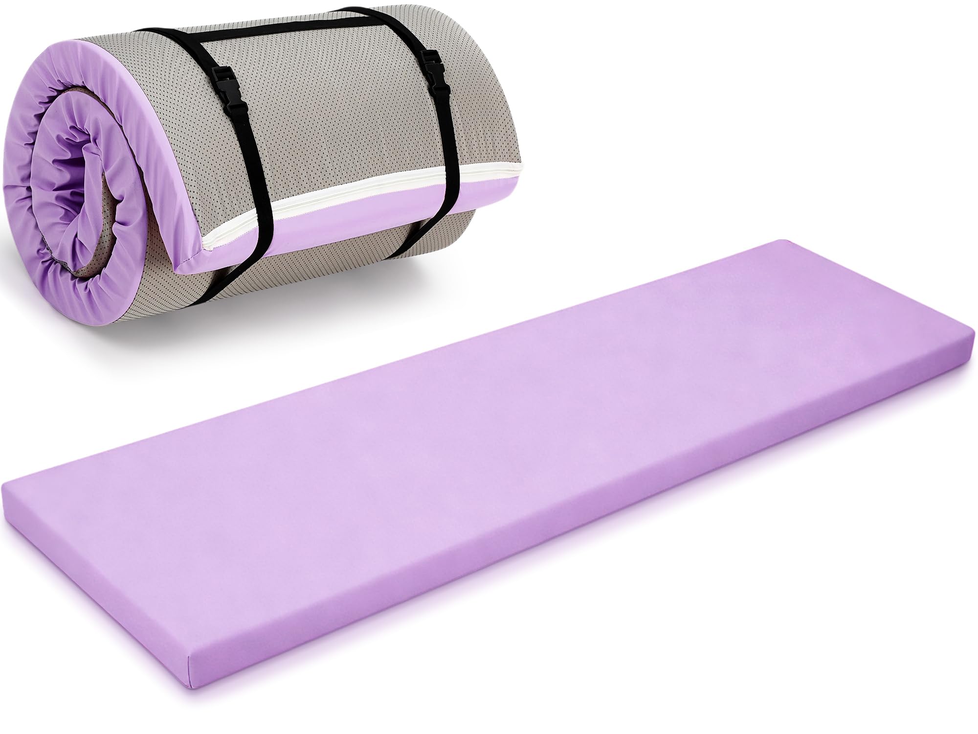 Photo 1 of ***STOCK PHOTO FOR REFERENCE ONLY***
Lyrow 2 Inch 72"x24" Thick Foldable Yoga Mat with Carry Strap, Non-slip Portable Foam Gym Mat for Yoga, Pilates and Stretching