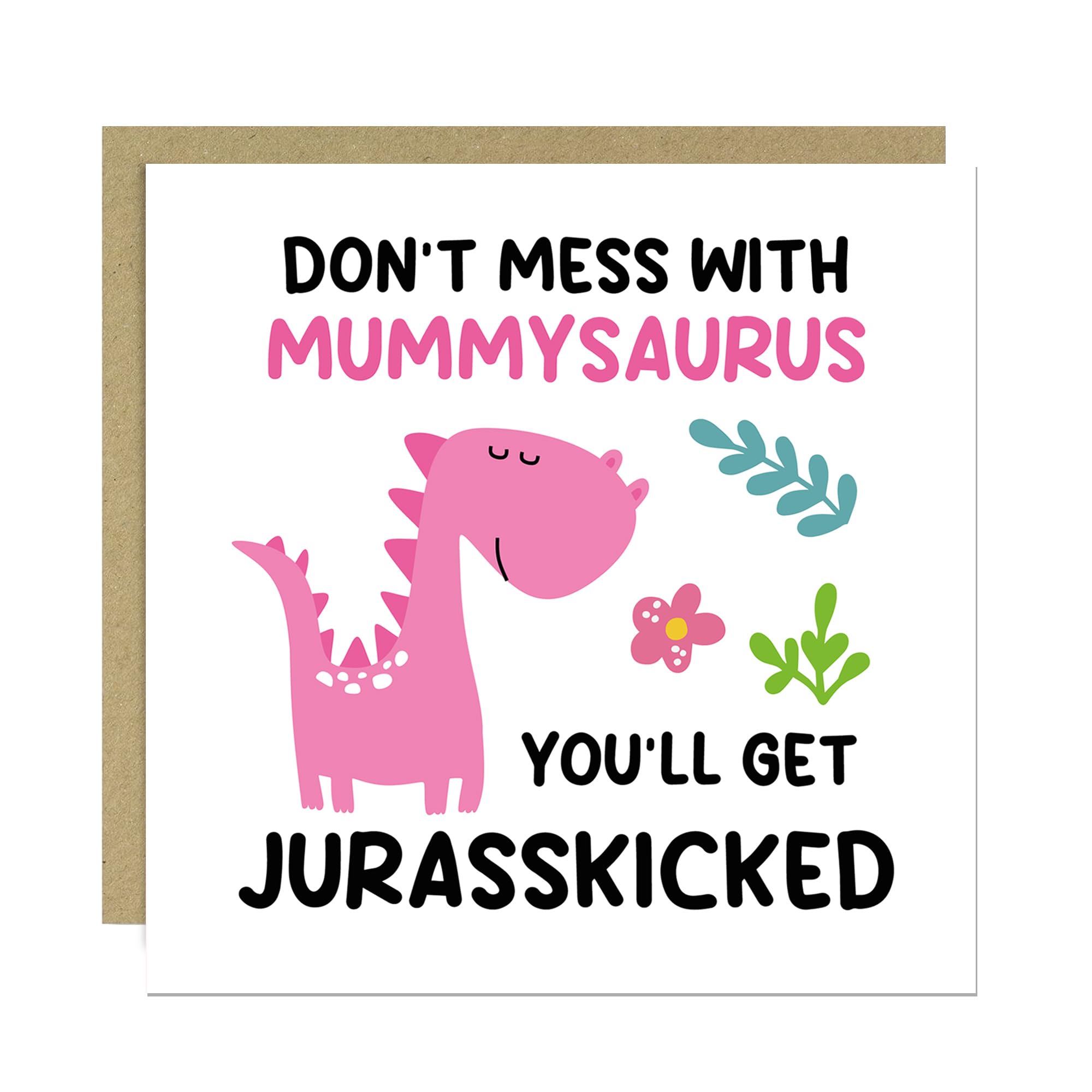 RED OCEAN Funny Mothers Day Cards for Mummy, Mummysaurus, Mummy Birthday Card from Daughter Son, Happy Birthday, Mum Dinosaur Card, Mothers Day Greeting Cards For