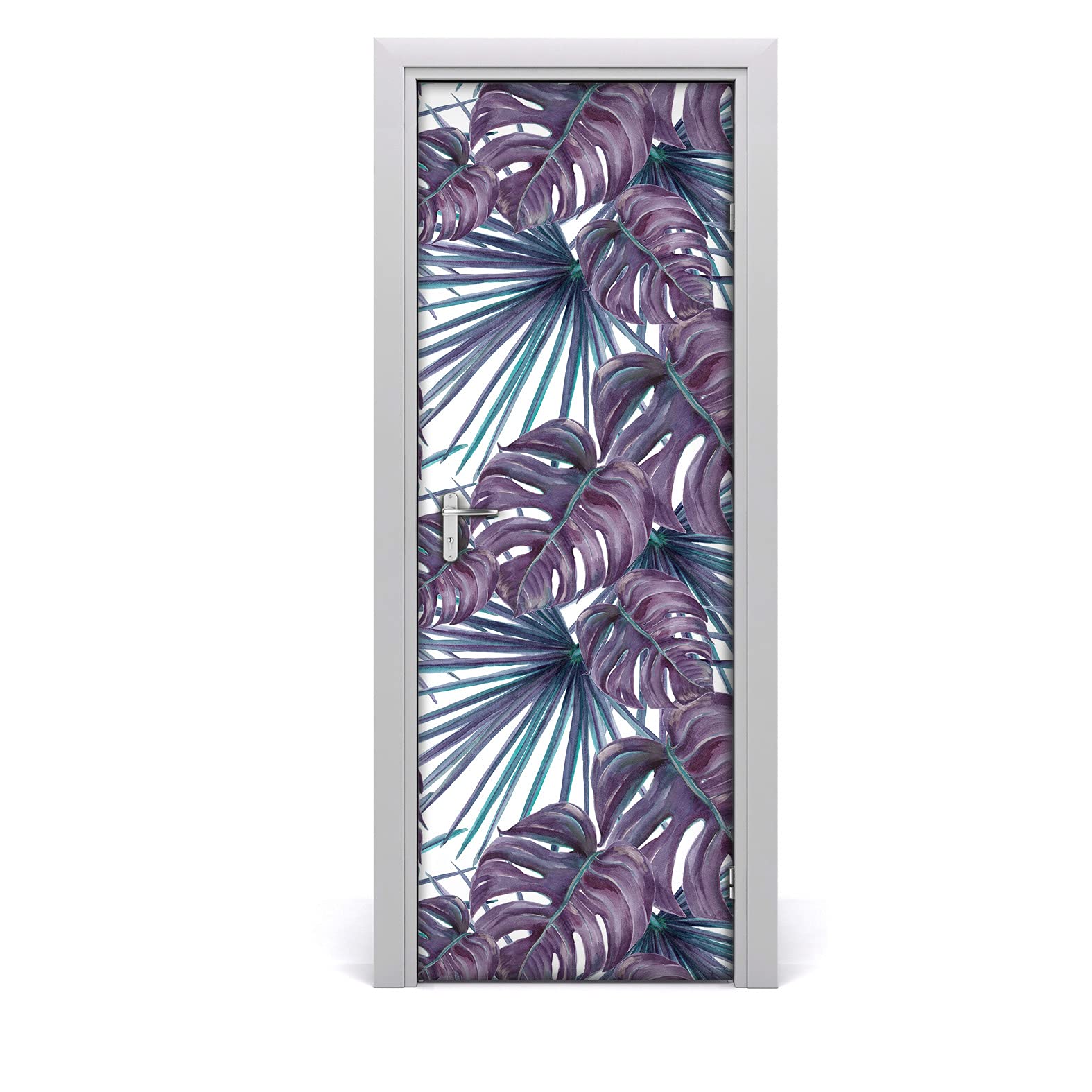 Fondo de pantalla para puertas estilo jungla tropical para transformar tu salón o dormitorio 1