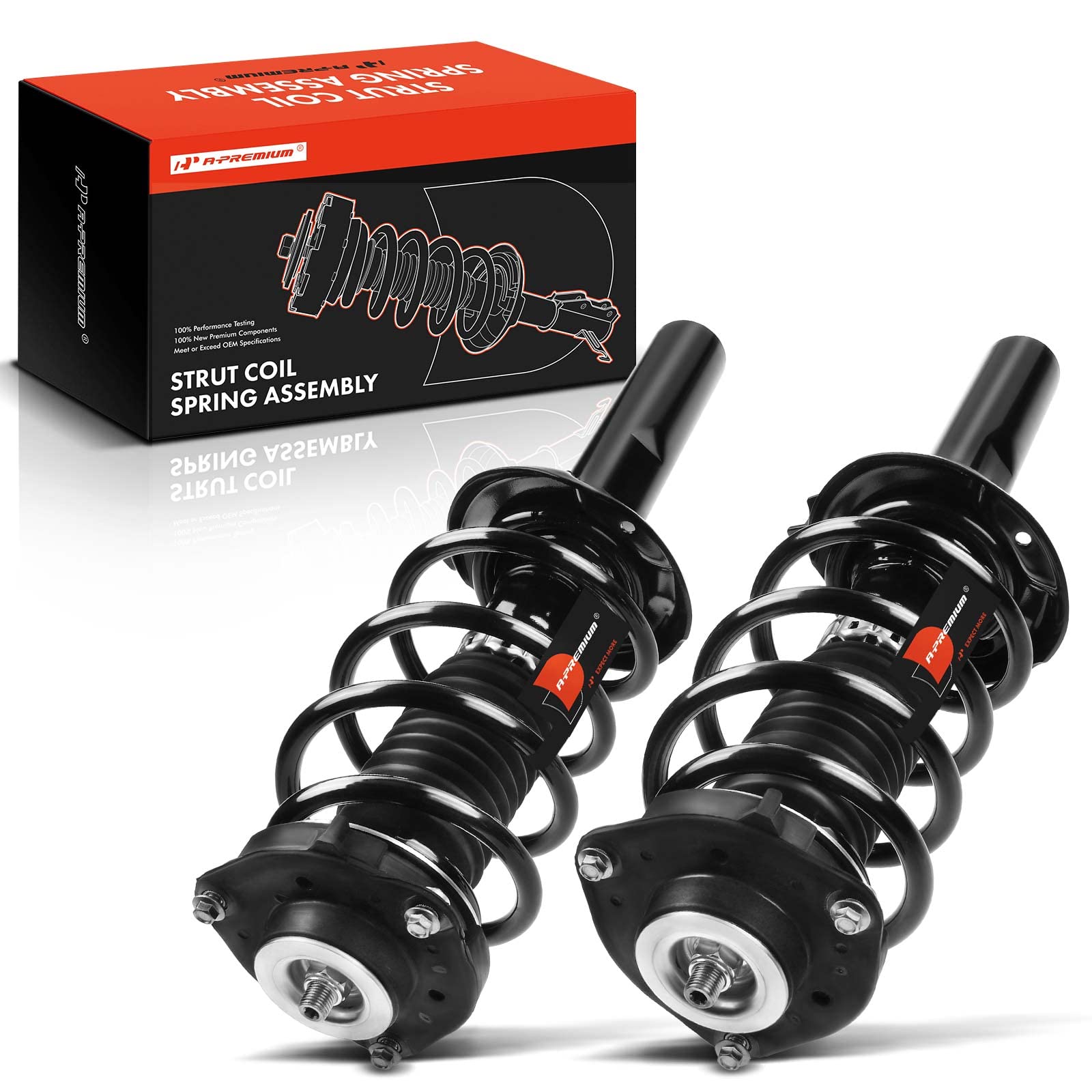 Photo 1 of A-Premium Front Pair (2) Complete Strut & Coil Spring Assembly Compatible with Volkswagen Jetta Passat Beetle Eos Golf GTI, Driver and Passenger Side