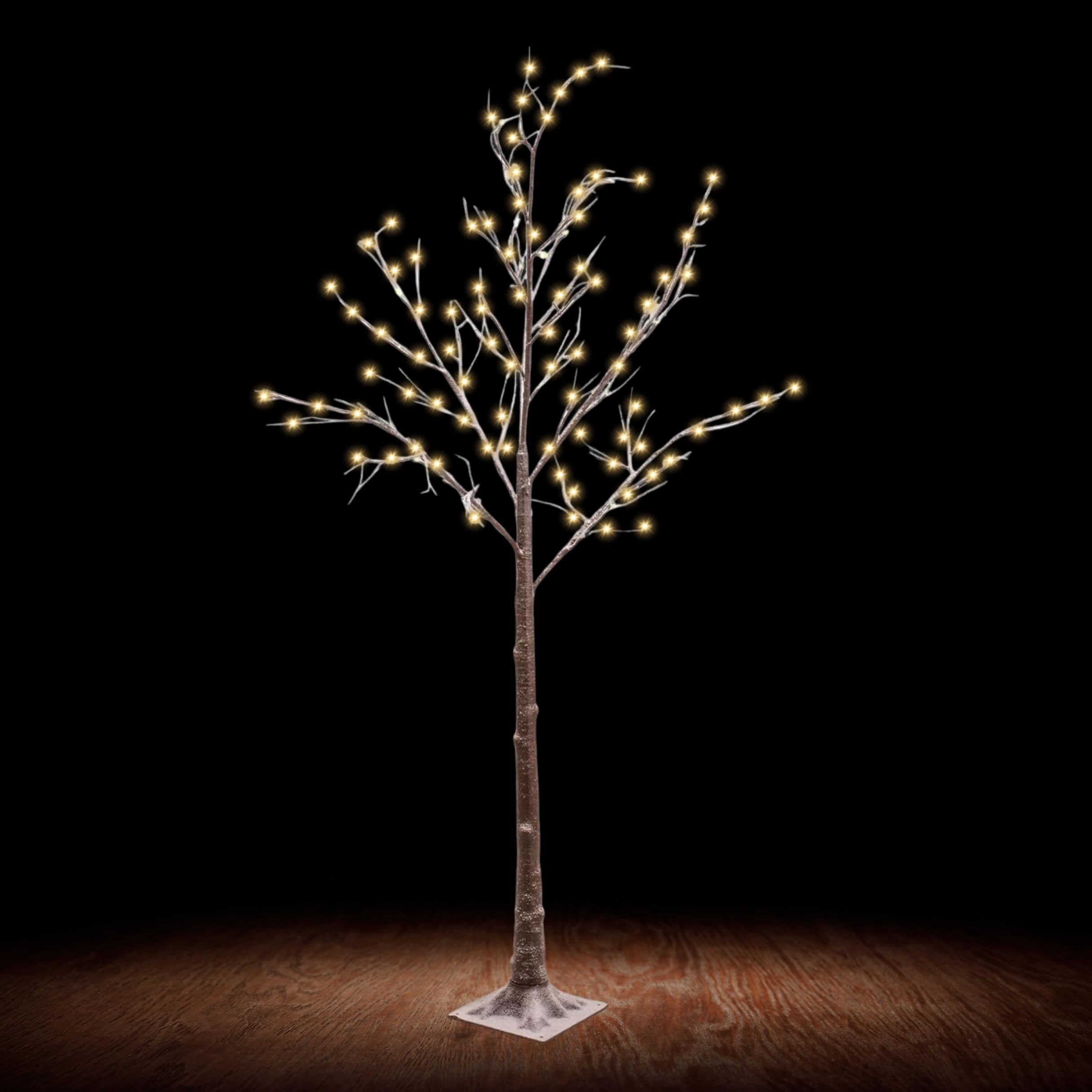 Trendi® 150cm 5ft Christmas Snowy Twig Tree Warm White LED Light Up Artificial Twig Christmas Decoration Indoor Outdoor Mains Operated (XM-5280)