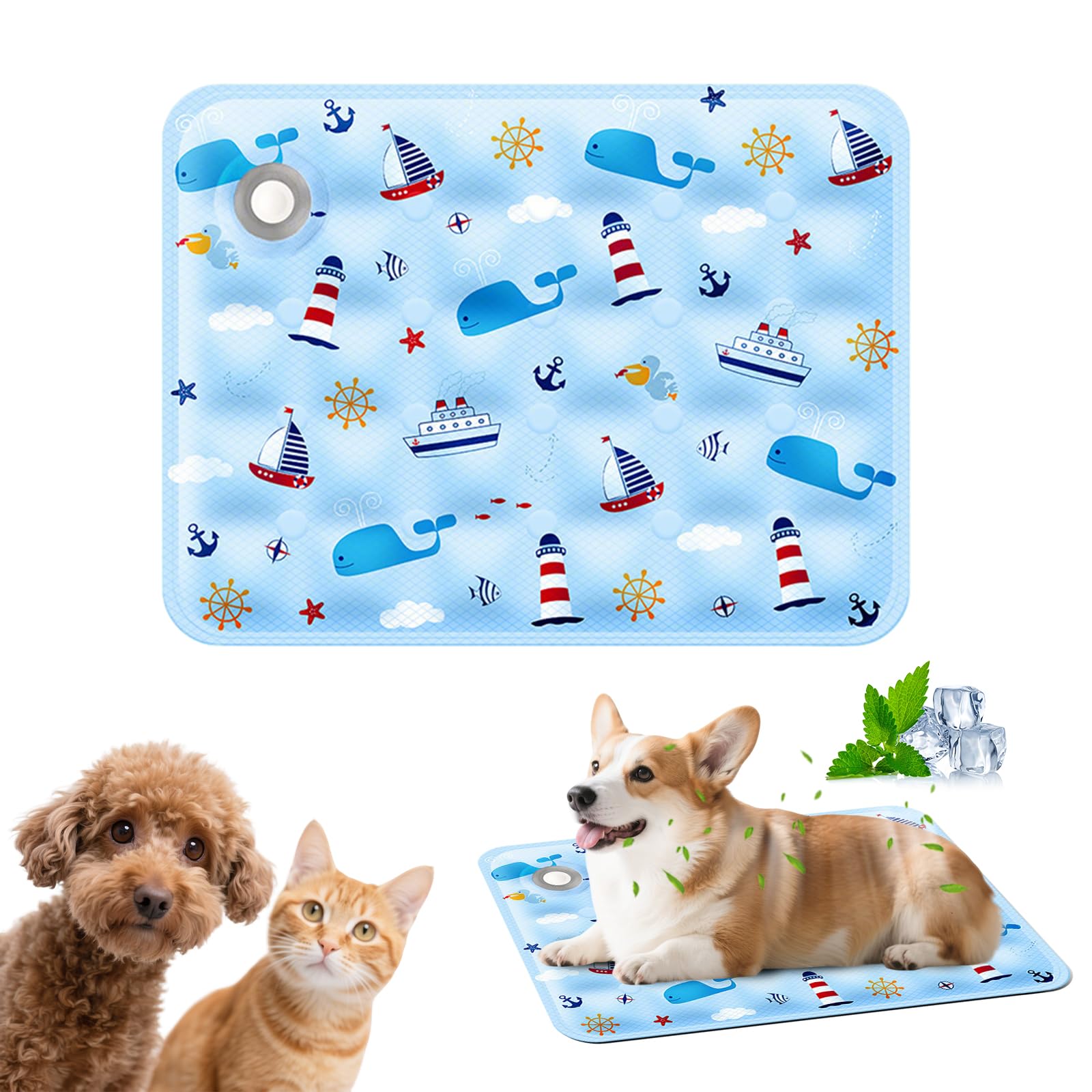 PETCUTE Dog Cooling Mat,Durable Pet Cool Mat for Dogs and Cats,Non Toxic Gel Self Cooling Pad for Large Dogs,Scratch-Resistant,Waterproof & Easy Clean,Ideal for Home Travel or Outdoor M — image 1