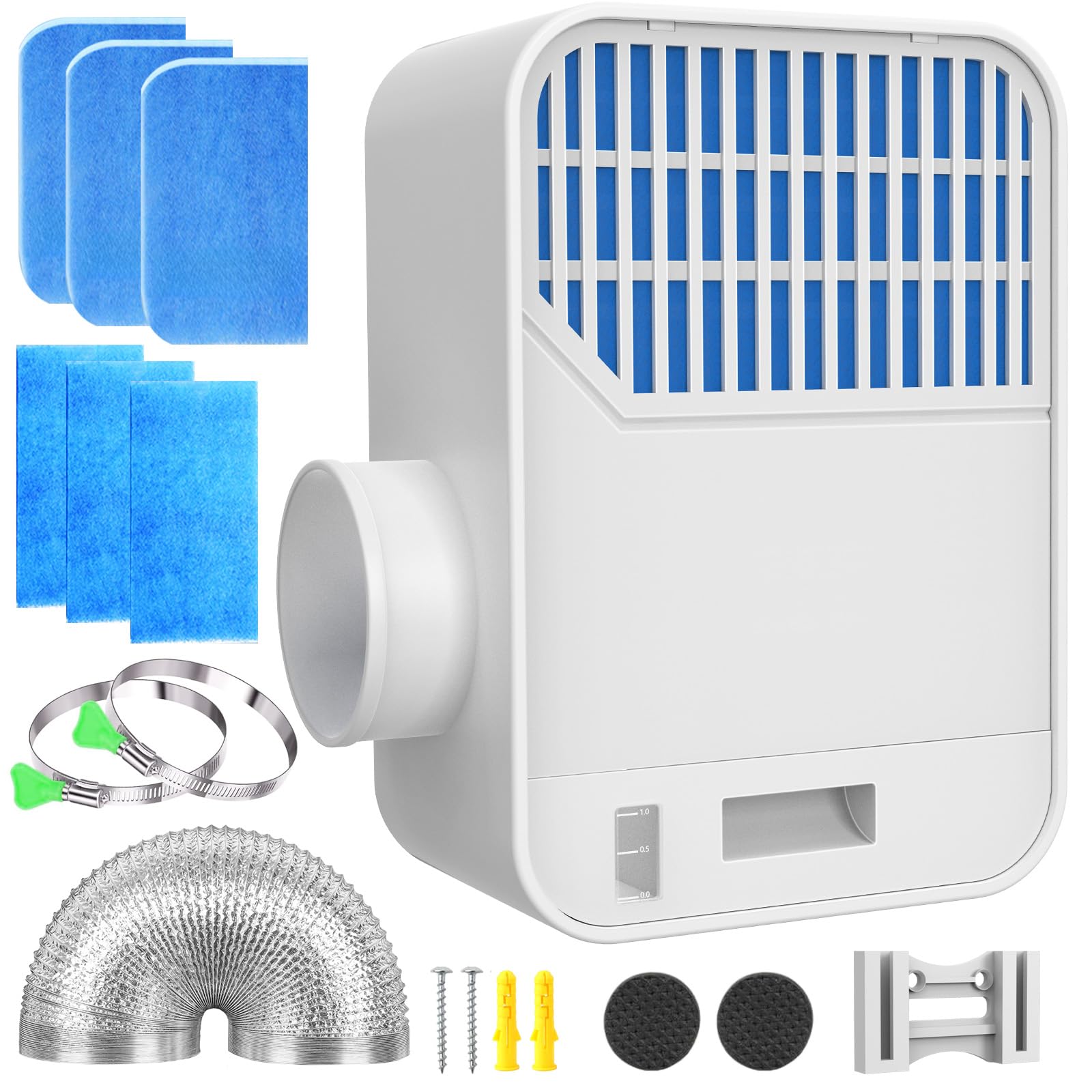 New Upgrade3 in 1 Indoor Dryer Vent Kit,Dryer Vent Box With Stainless Steel Screen Filter Inside Lint Trap Dryer Vent can Effectively Capture lint and Dust, Save Energy and Improve Indoor Air Quality