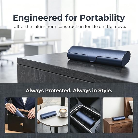 Philley Eyeglasses Aluminum Ultra-Light Slim Reading Glasses Case