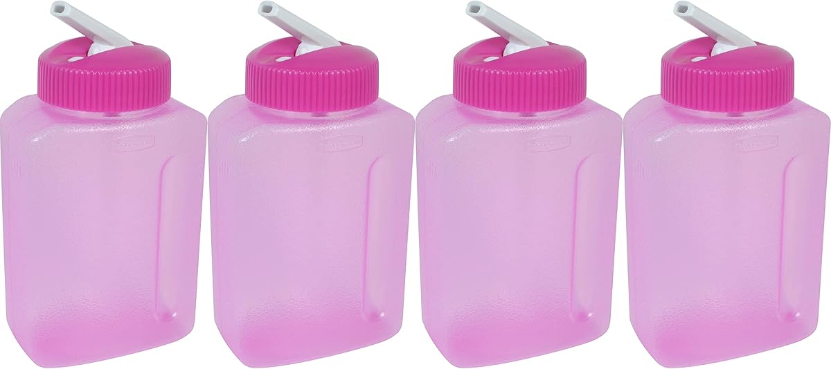 Caja de jugo Rubbermaid, sin arena, 8,5 oz/250 ml (paquete de 4), color rosa