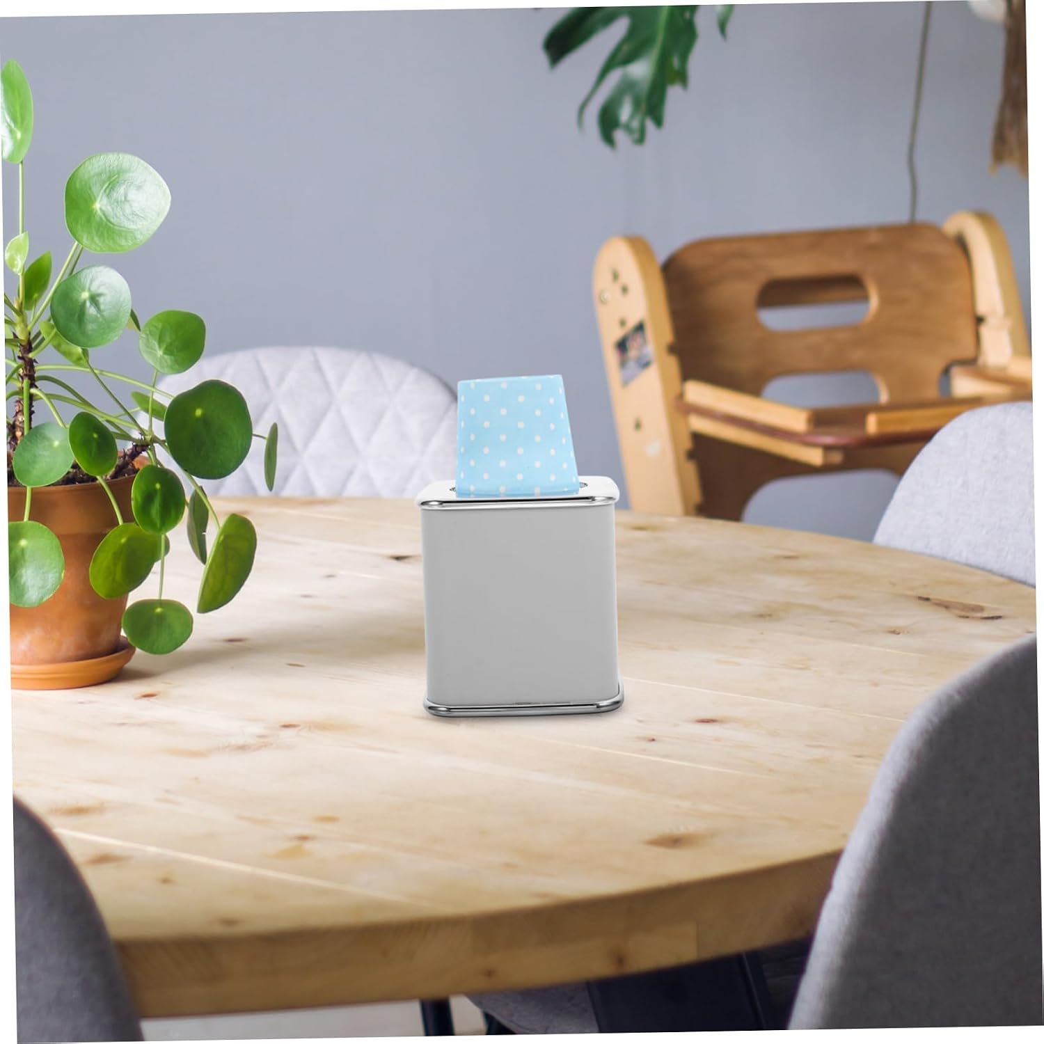 10PCS Pull Type Disposable Water Cup Dispenser with Random Pattern Paper Cups Desktop Holder Reduces Waste and Easy to Refill
