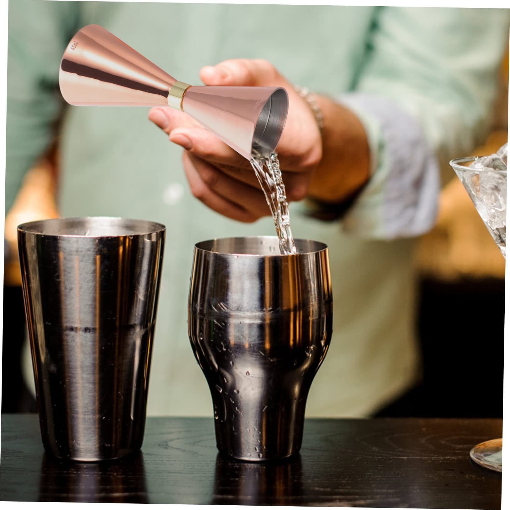 Cabilock Lot De 3 Doseurs À Cocktail En Acier Inoxydable Tasses De 1 Oz Tasses À Mesurer Pour Barman Double Tasse À Vin Pour Usage Domestique