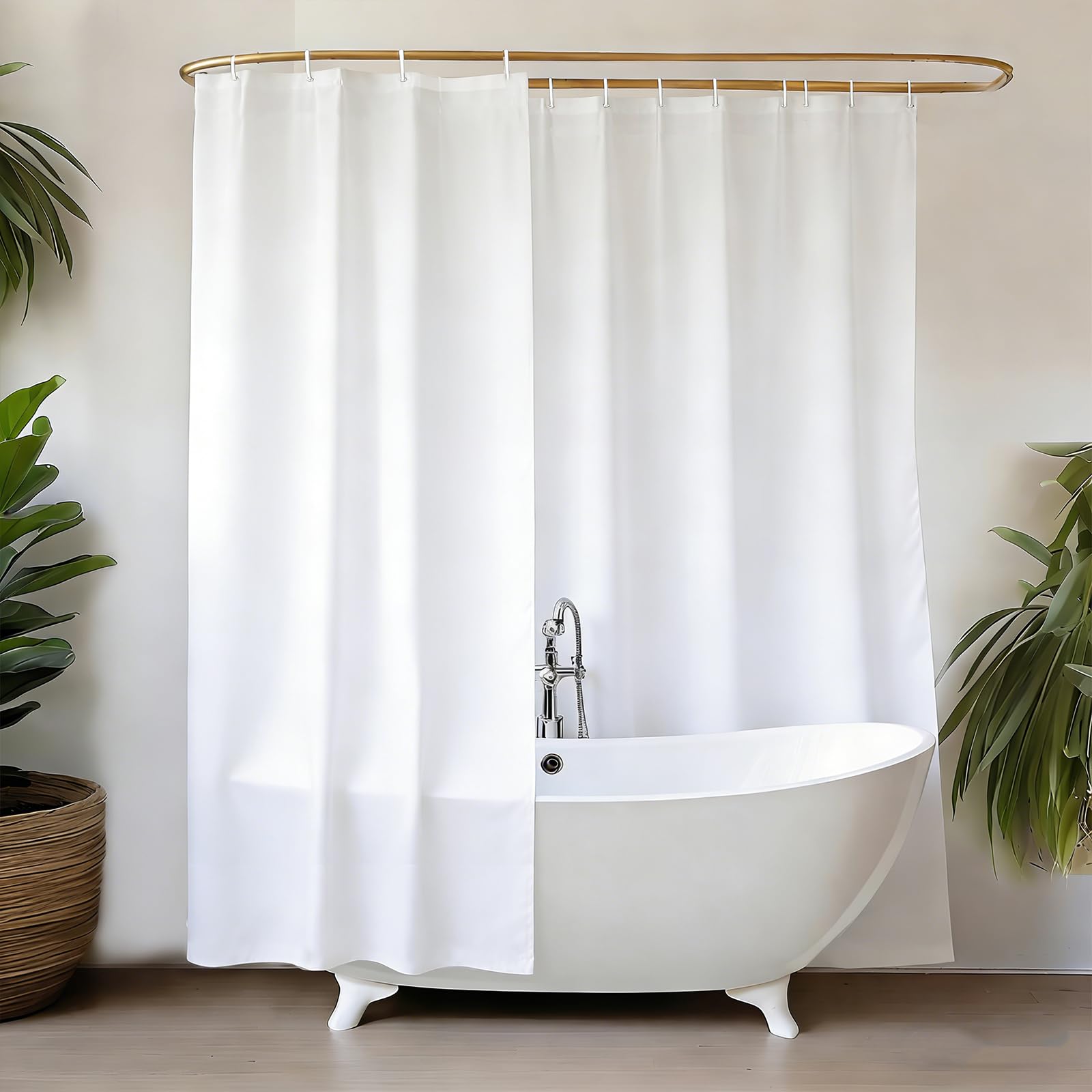 Rideau de douche très long 300x200 cm YISURE pour une salle de bains moderne