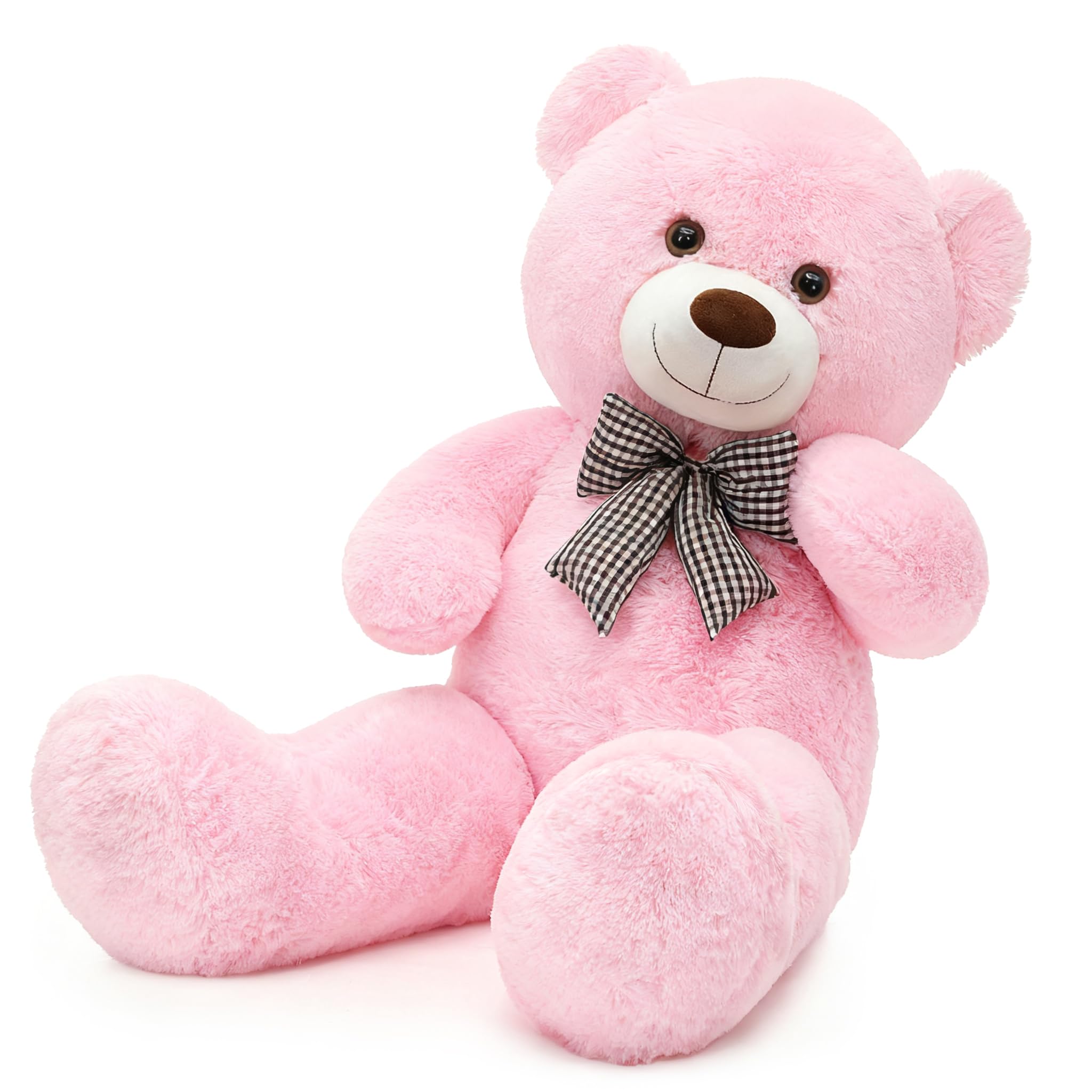 MorisMos Large Teddy Bear, 39inch Giant Teddy Bear Stuffed Animals Plush, Soft Big Bears for Girls Girlfriend Gifts on Birthday, Pink