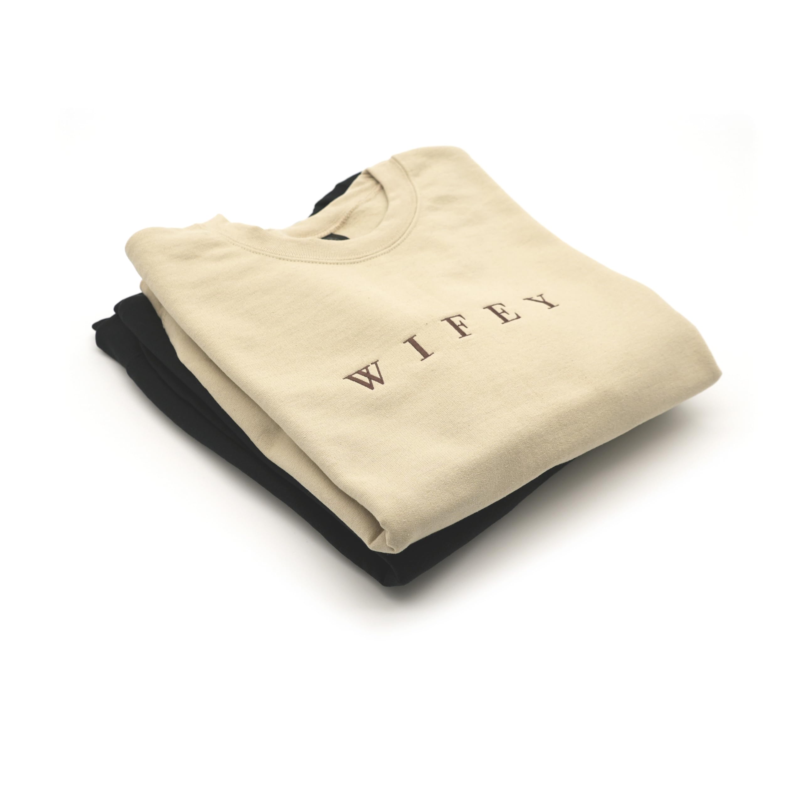 Embroidered Wifey & Hubby Sweatshirts | Crewneck for Honeymoon | Anniversary, Wedding Gifts-picture-48