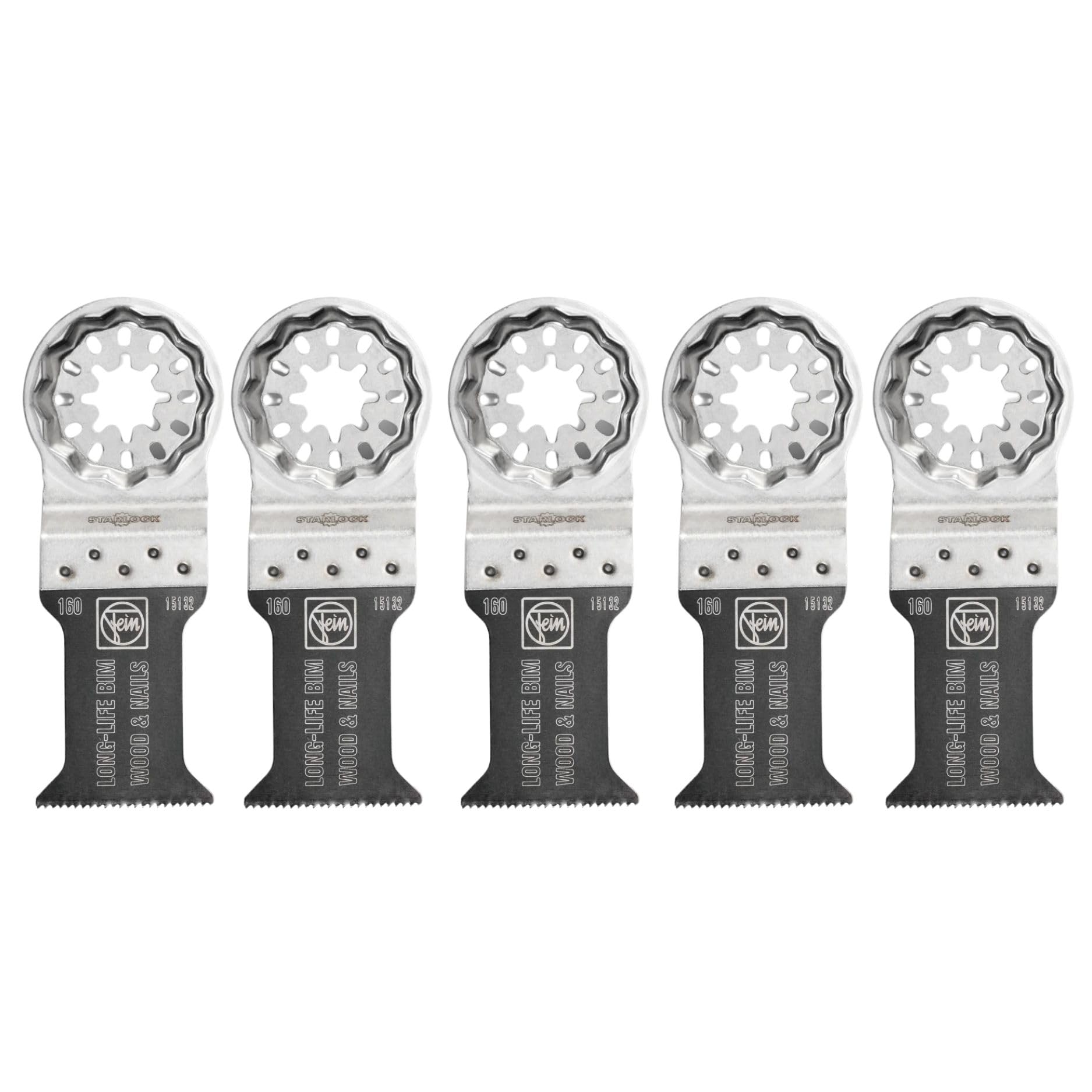 Starlock E-Cut Long Life Saw Blade - Precision Cutting for Wood, Drywall & Plastics, Bimetal with Teeth Set, 1-3/8" Medium Width, 3" Length, 5-Pack - 63502160280