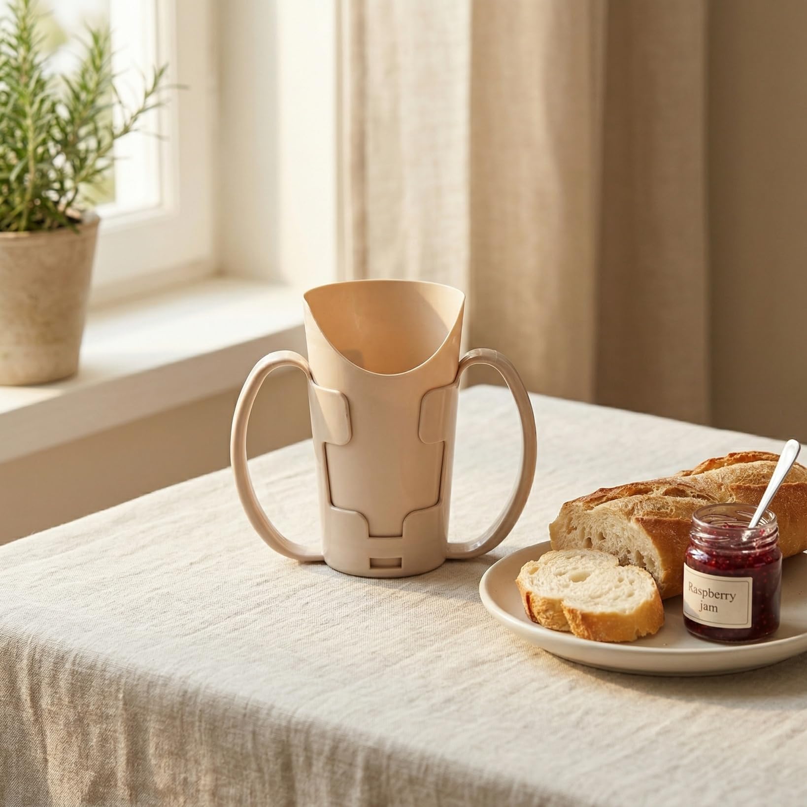 Hemobllo Lot De 2 Gobelets Découpés Pour Dysphagie Tasse À Boire Pour Personnes Âgées Avec 2 Poignées Position De Boisson Fixe Anti-Fuite Pour Hôpital Ehpad Et Domicile