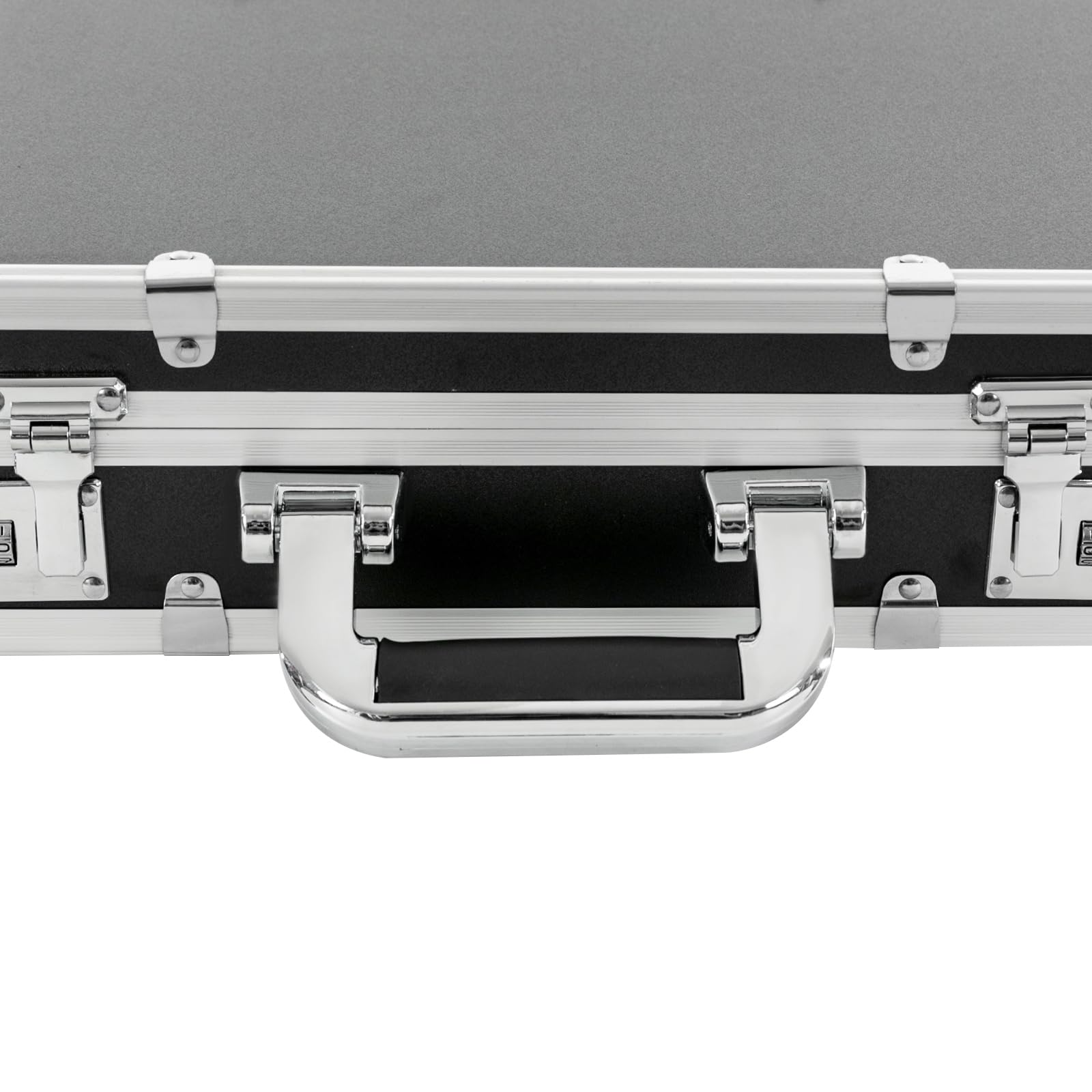 Barbiere case portatile, con due lucchetti a combinazione, organizer per attrezzi da viaggio, stile Barber Stylist, borsa per il trasporto (argento)