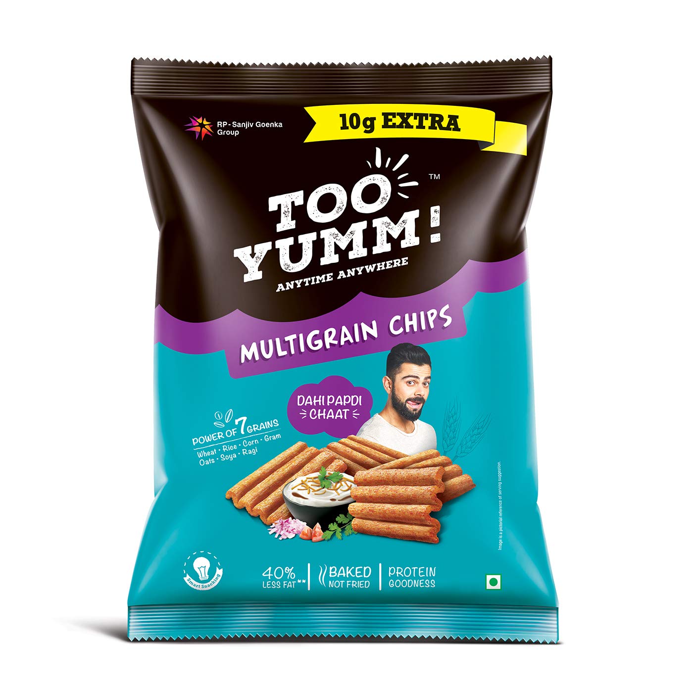 Too Yumm Multigrain Chips Dahi Papdi Chaat, 82 g