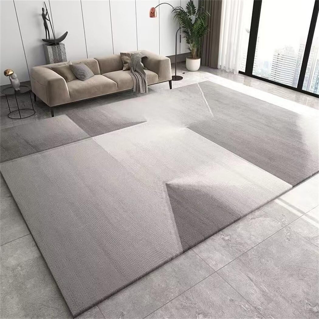 Tapis de salon gris décoration en ligne droite chic 80X160CM