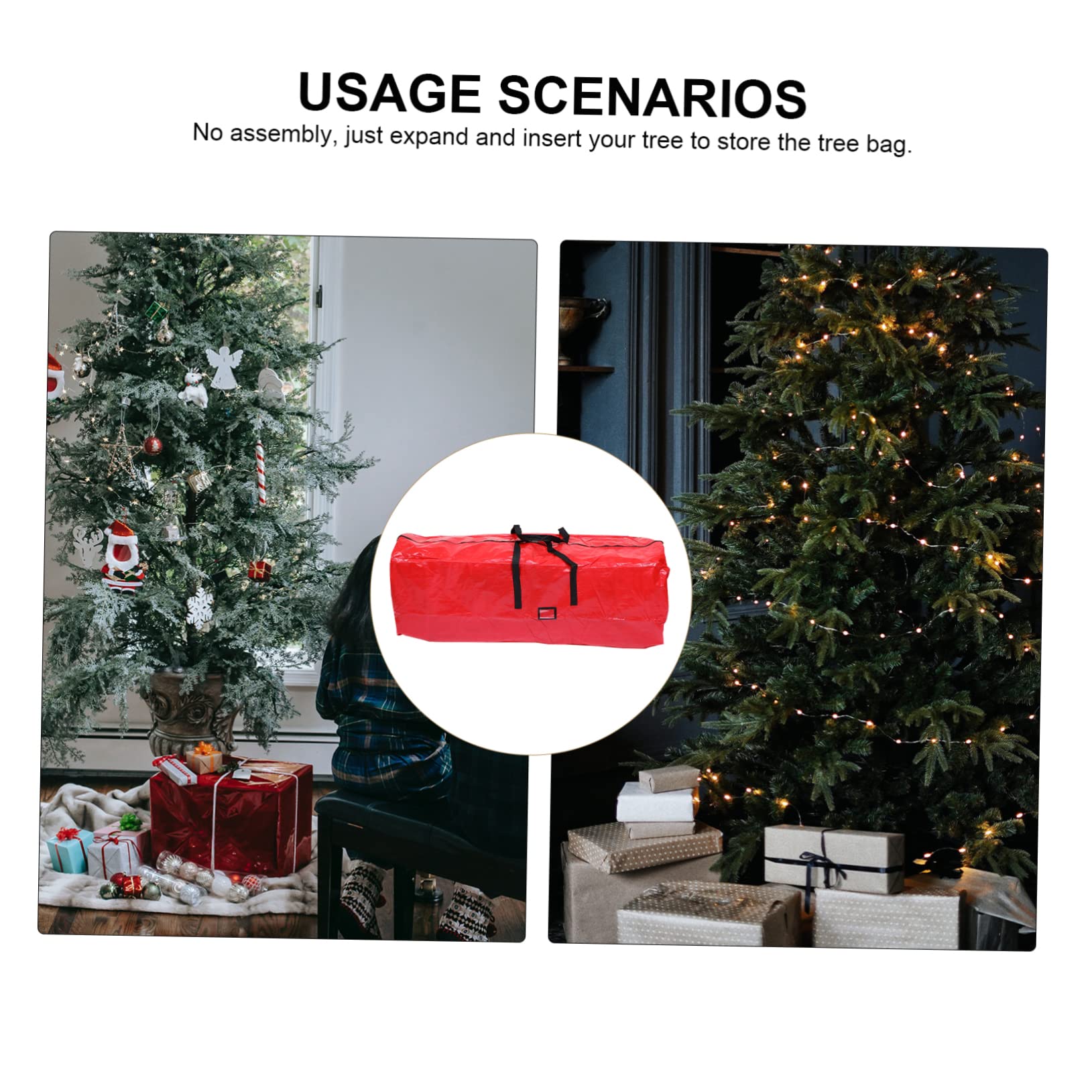 SOESFOUFU 1pc Christmas Tree Storage Bag Heavy-duty Outdoor Storage Container for Disassembled Xmas Trees Non-woven Pouch Protects against Dust and Stains