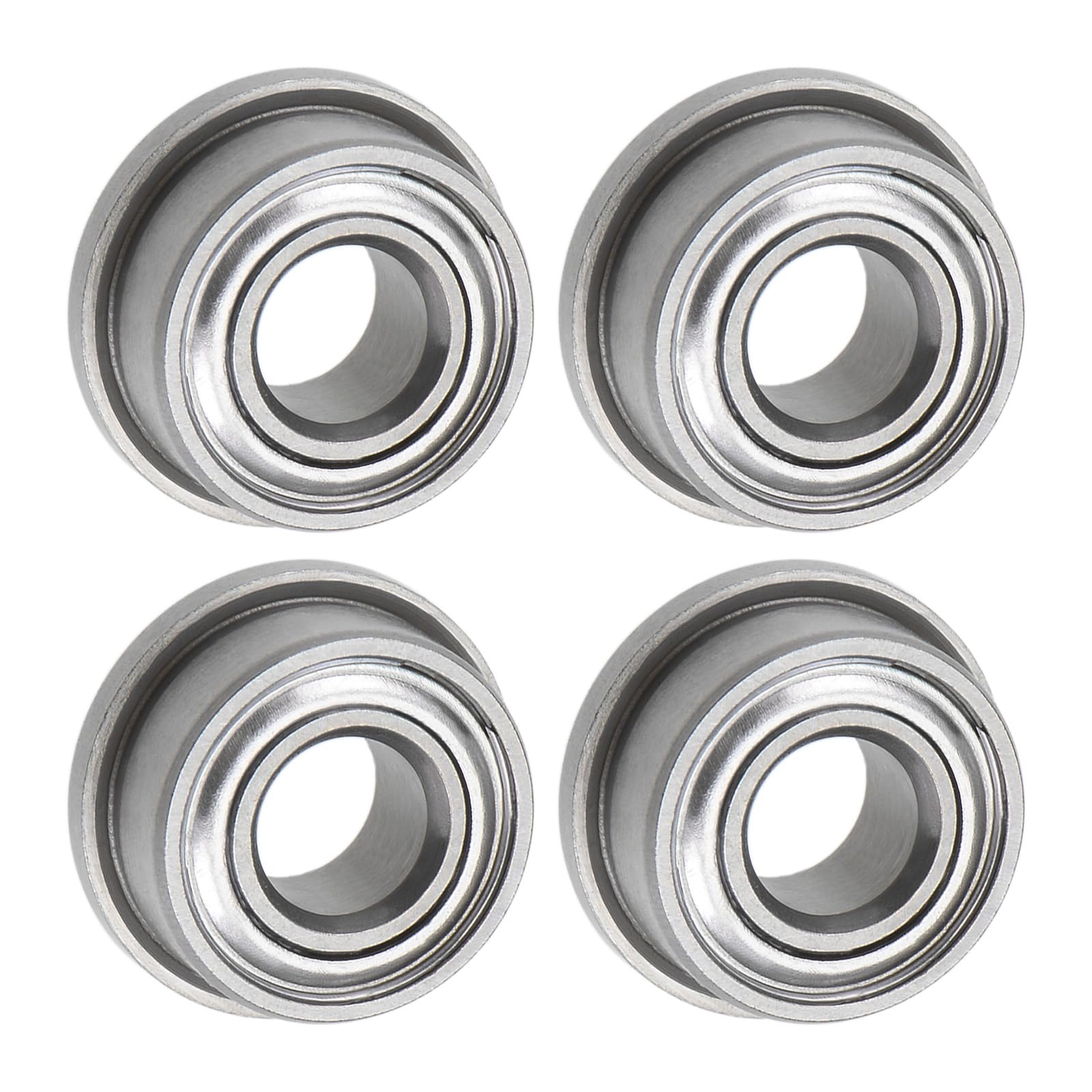 uxcell F684ZZ Flanged Ball Bearing 4x9x4mm Double Shielded Chrome Steel Flange Bearings, 4pcs-image-49