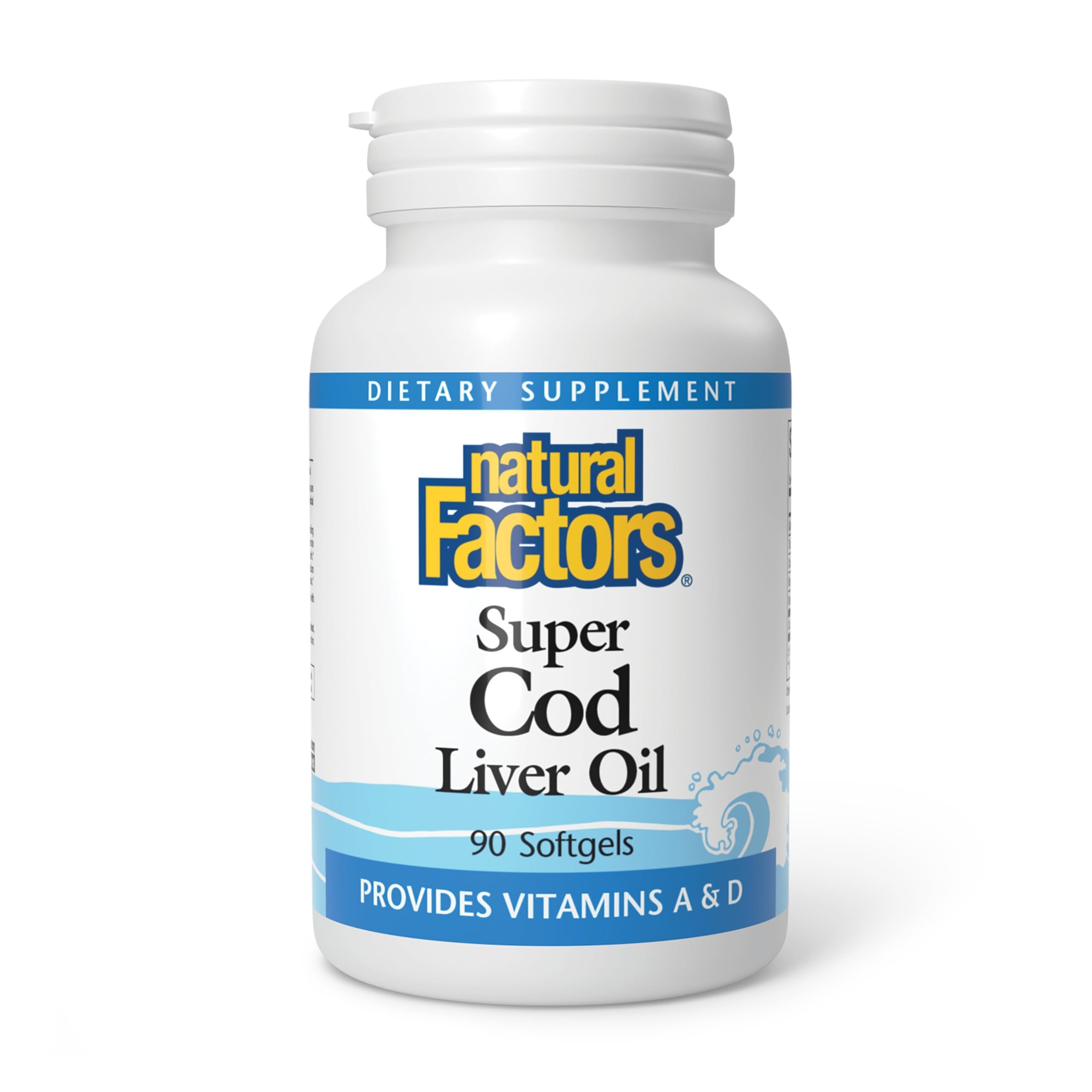 Natural Factors Super Cod Liver Oil 1100 mg, 90 Softgels 90 Count (Pack of 1)