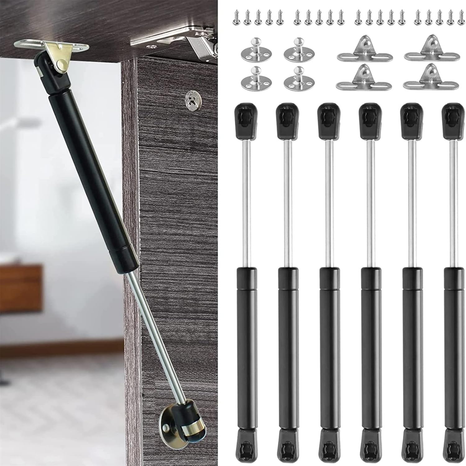 vrbabies 6 Pack 100N/22.5lb Gas Strut Gas Spring Gas Shocks, 10.4in Lid Stay Door Lift Support