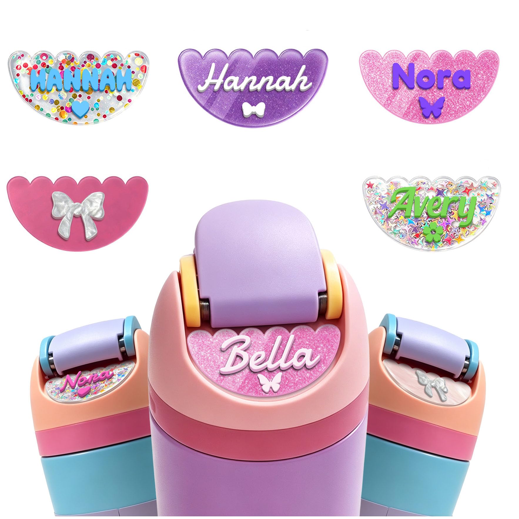 Custom 3D Name Plate Compatible with Owala Water Bottle 24oz 32oz 40oz