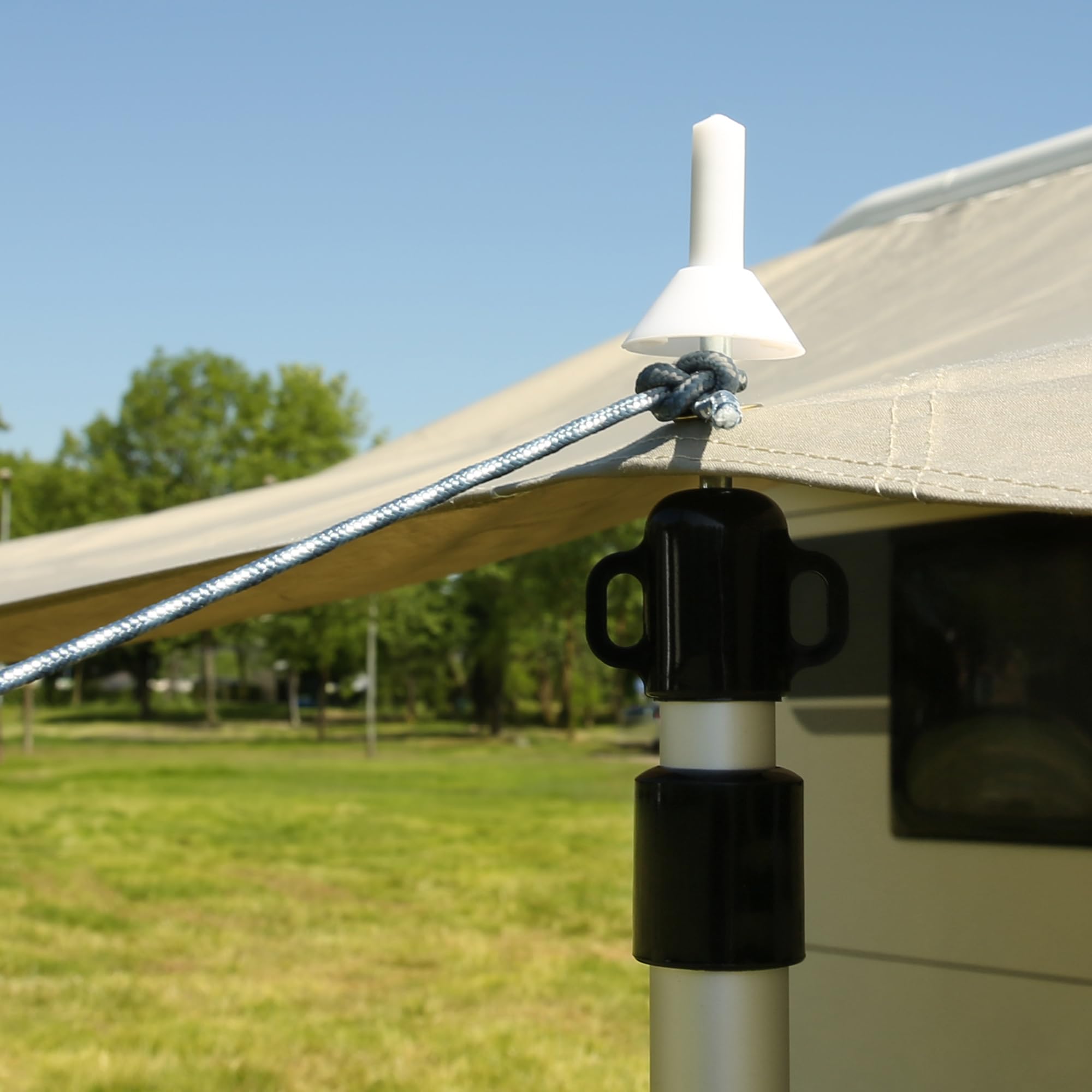 GEAR Motorhome Cotton Tarp TC 260 x 240 Sonnensegel inkl. Aufstellstangen Camping
