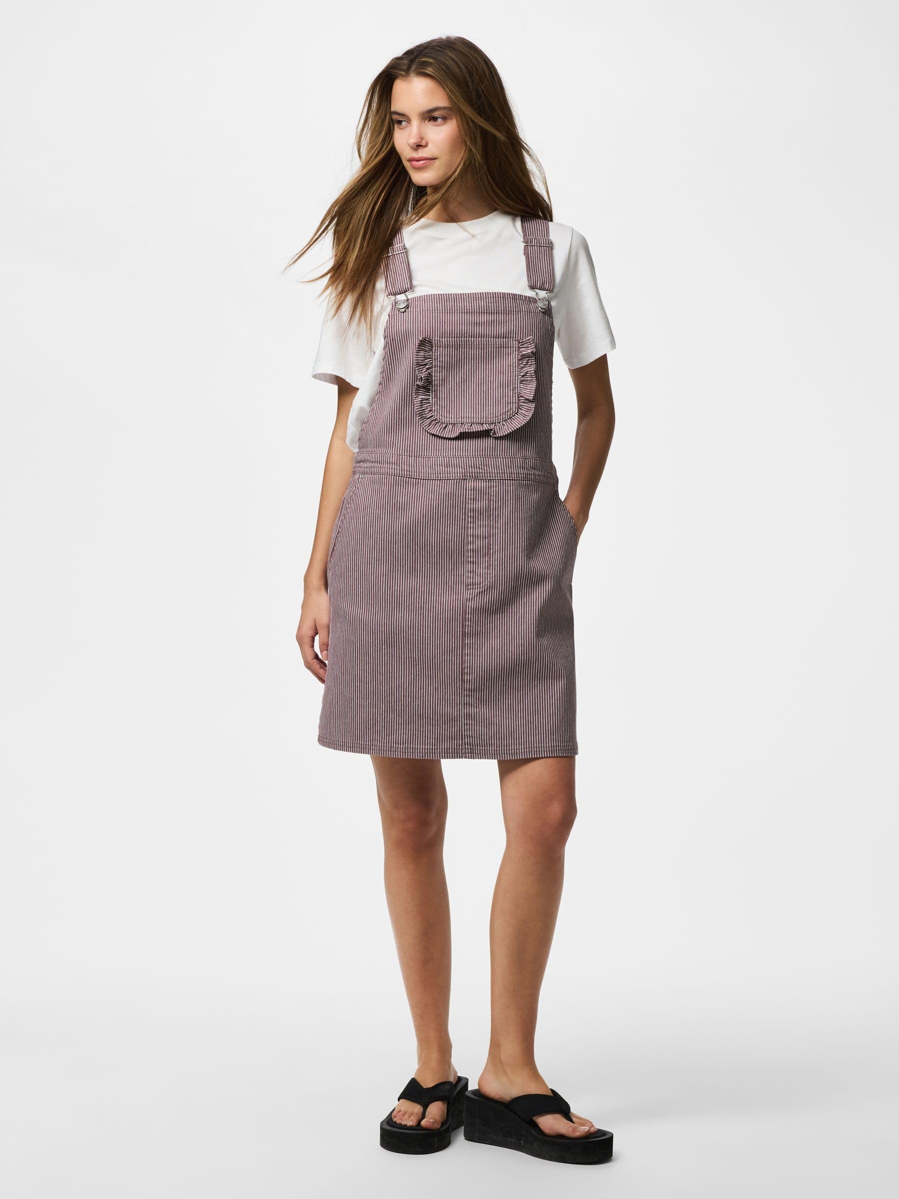 Pieces Damen Pcbillo Dungaree Denim Dress Pcbillo Dungaree Denim Dress (1er Pack)