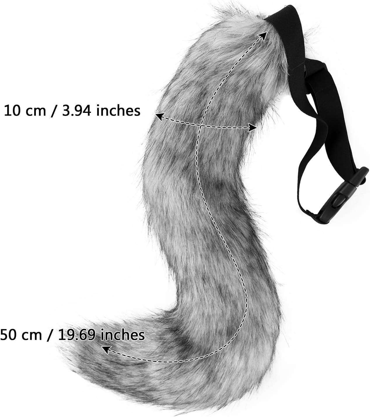 HAOAN Plush Faux Fur Therian Dog Wolf Mask Paw Gloves Fox Tail Set Halloween Cosplay Costume Accessories - Image 7