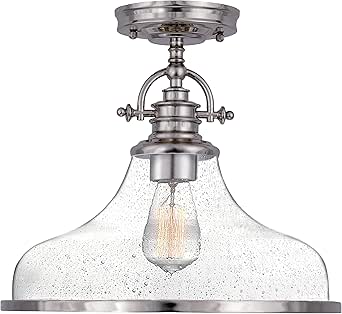 Quoizel Grant 13 1/2" High Brushed Nickel Ceiling Light