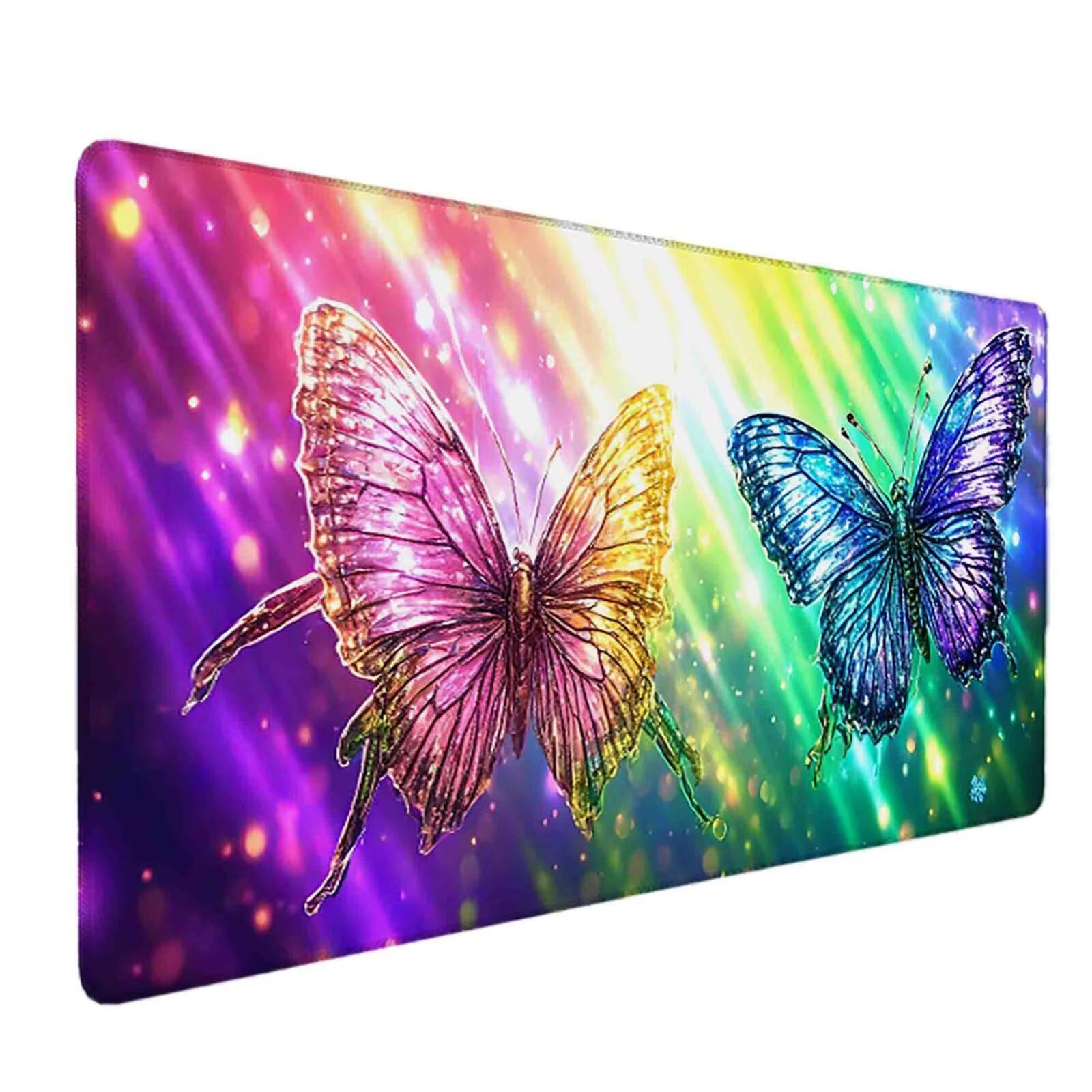 Podkładka pod mysz XXL 1000 x 500 fioletowa podkładka pod mysz motyl podkładka pod mysz antypoślizgowa gumowa podkładka do gier, akcesoria biurowe, podkładka pod mysz o wysokiej precyzji i szybkości