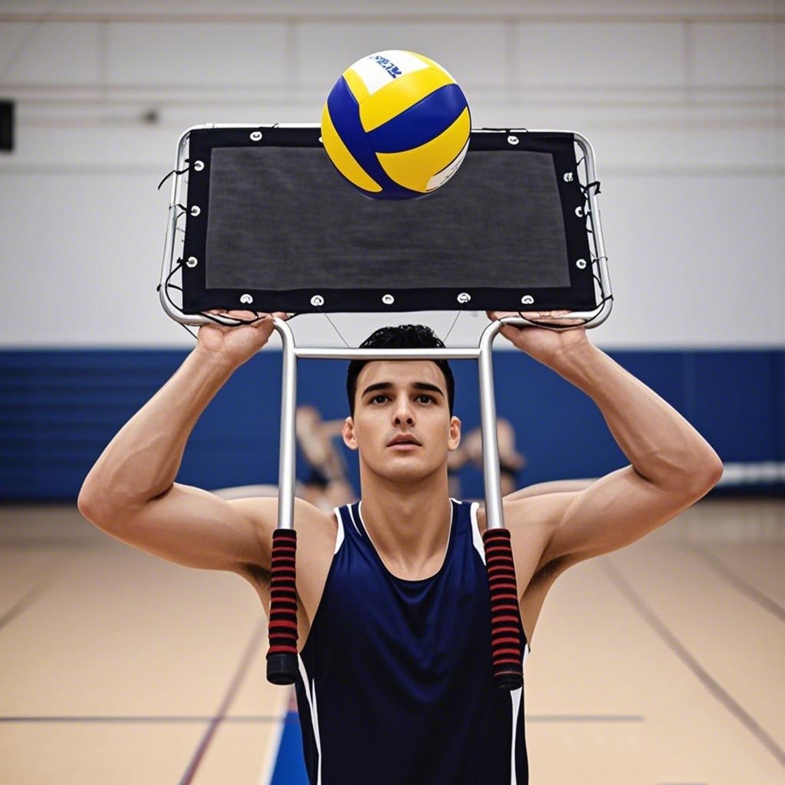 ENHEN Volleyball Training Equipment Sturdy Volleyball Training Aid Original Spike Trainer, Realistic Blocking Simulation for High School Girls, Improving Hitting Coverage Drills