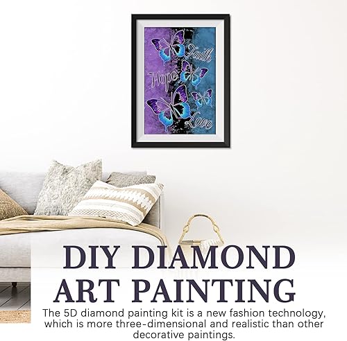 Miniatura 4 de antor Kit de pintura de diamantes, 12 x 16 pulgadas, pintura por números para adultos principiantes, pintura de puntos de diamante de taladro