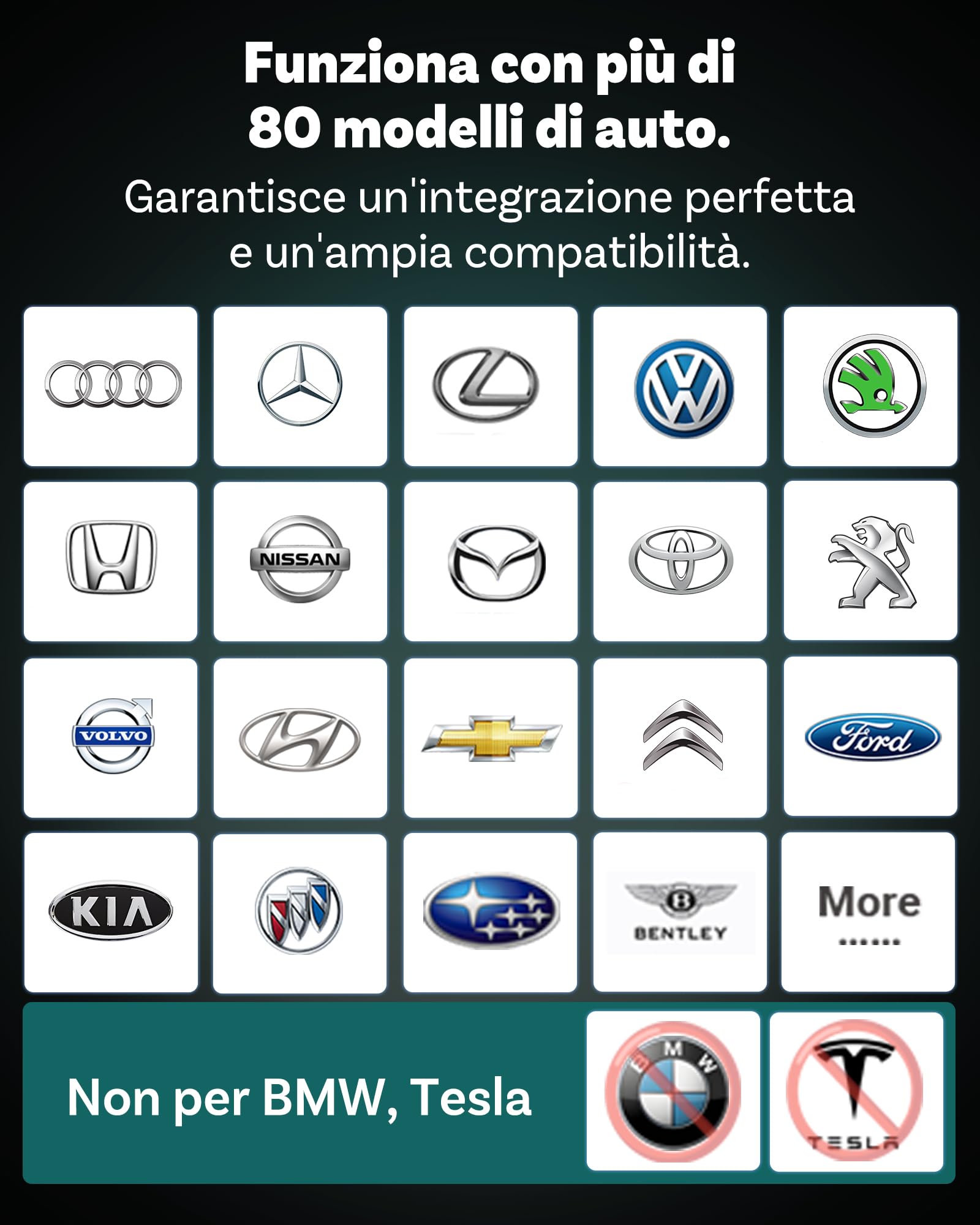 OTTOCAST Mini Adattatore Carplay Wireless, Ultima Versione 2026, 2 in 1 Converte CarPlay/Android Auto da cablato a wireless, Plug-&-Play, design compatto in metallo, riconnessione automatica