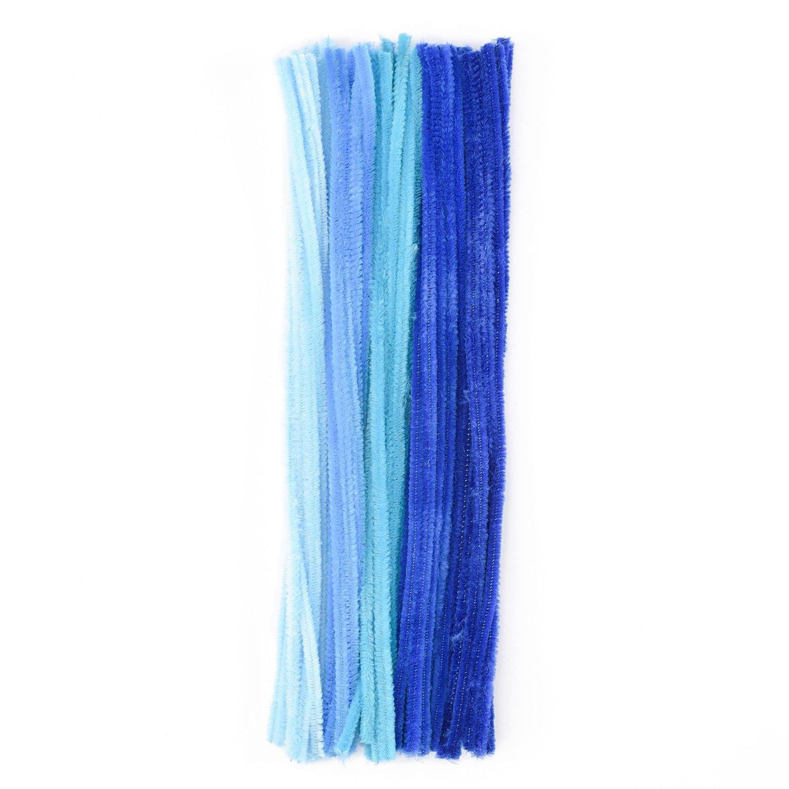 Vaessen CreativePipe Cleaners for Crafts, Synthetic Fiber, Blue, 30 x 0.8 x 0.1 cm