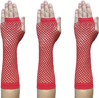 Fishnet Gloves for Women, Long Fish net Arm Sleeves for Emo Punk Outfits