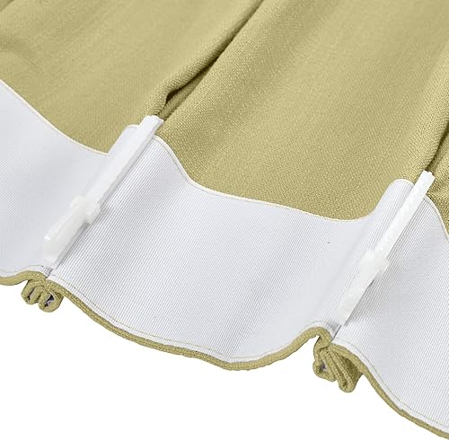 Miniatura 104 de Frelement Cortinas plisadas de lino de algodón extra anchas para oscurecer la habitación, 120 pulgadas de ancho x 96 pulgadas de largo, cortinas