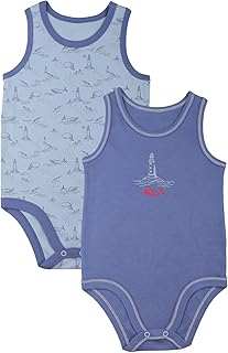 Elsayaad Boys Sleeveless Bodysuit Underwear (pack of 2)