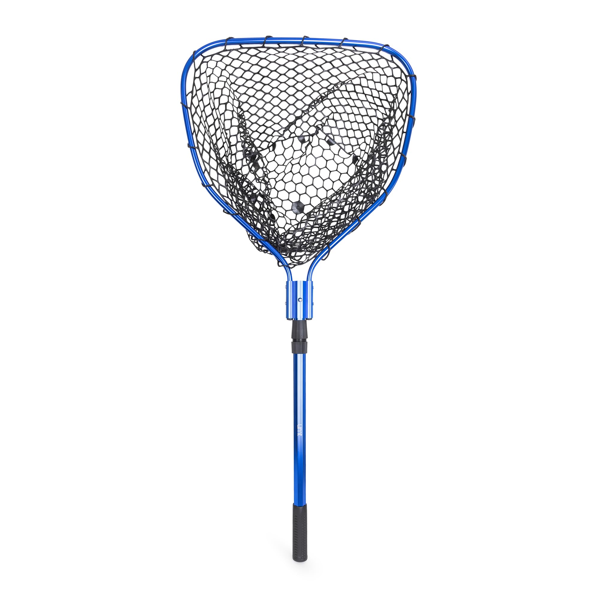 UMT - Retino telescopico da pesca da 1,5 m, resistente, durevole, in silicone, con manico pieghevole, colore: blu