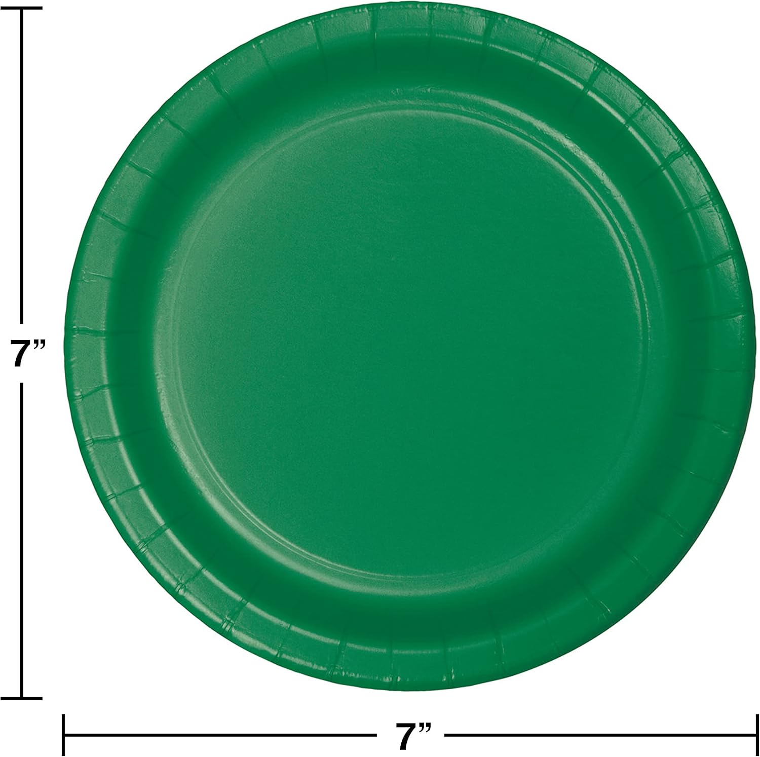75-Count Value Pack Paper Dessert Plates, Emerald Green