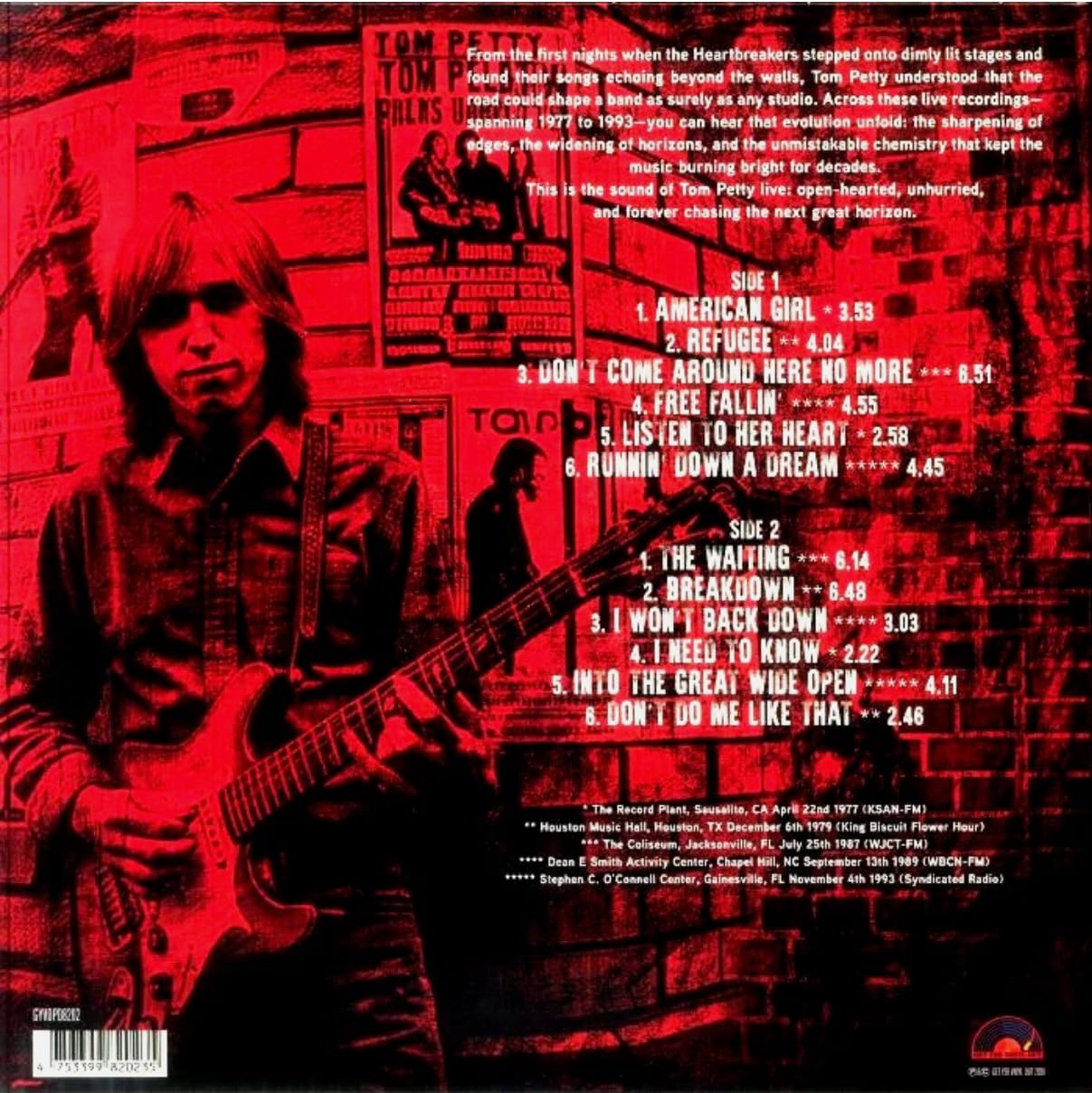 Greatest Hits Live 1977 - 1993 - Tom Petty And The Heartbreakers - Limited Edition, Includes A3 Poster & 2PP Insert with Extensive Liner Notes