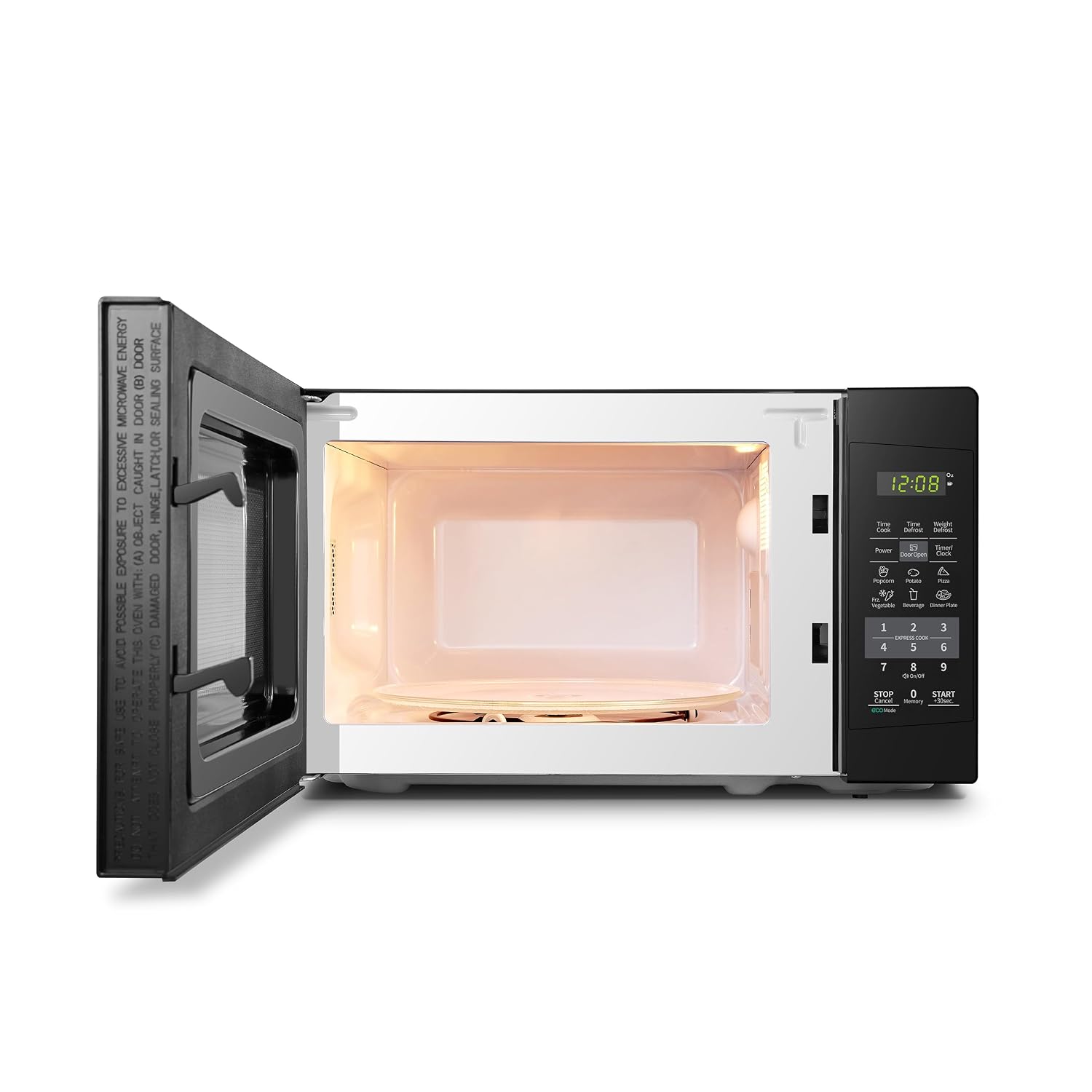 COMFEE' EM720CPL-PMB Countertop Microwave Oven with Sound On/Off, ECO Mode and Easy One-Touch Buttons, 0.7cu.ft, 700W, Black, view 9