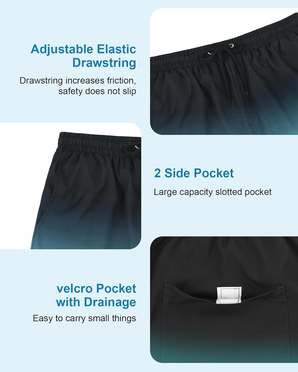 American Trends Men's Swimsuits Mens Swim Trunks with Compression Liner Summer Beachwear Bathing Suit for Men - Image 5