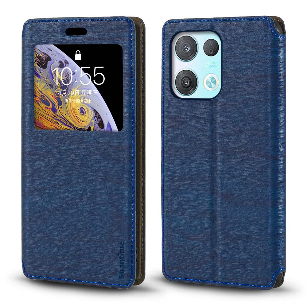 OPPO Custodia Flip In Pelle PU Per Reno8 5G – Morbida, Antigraffio, Protezione Da Cadute – Colore Nero