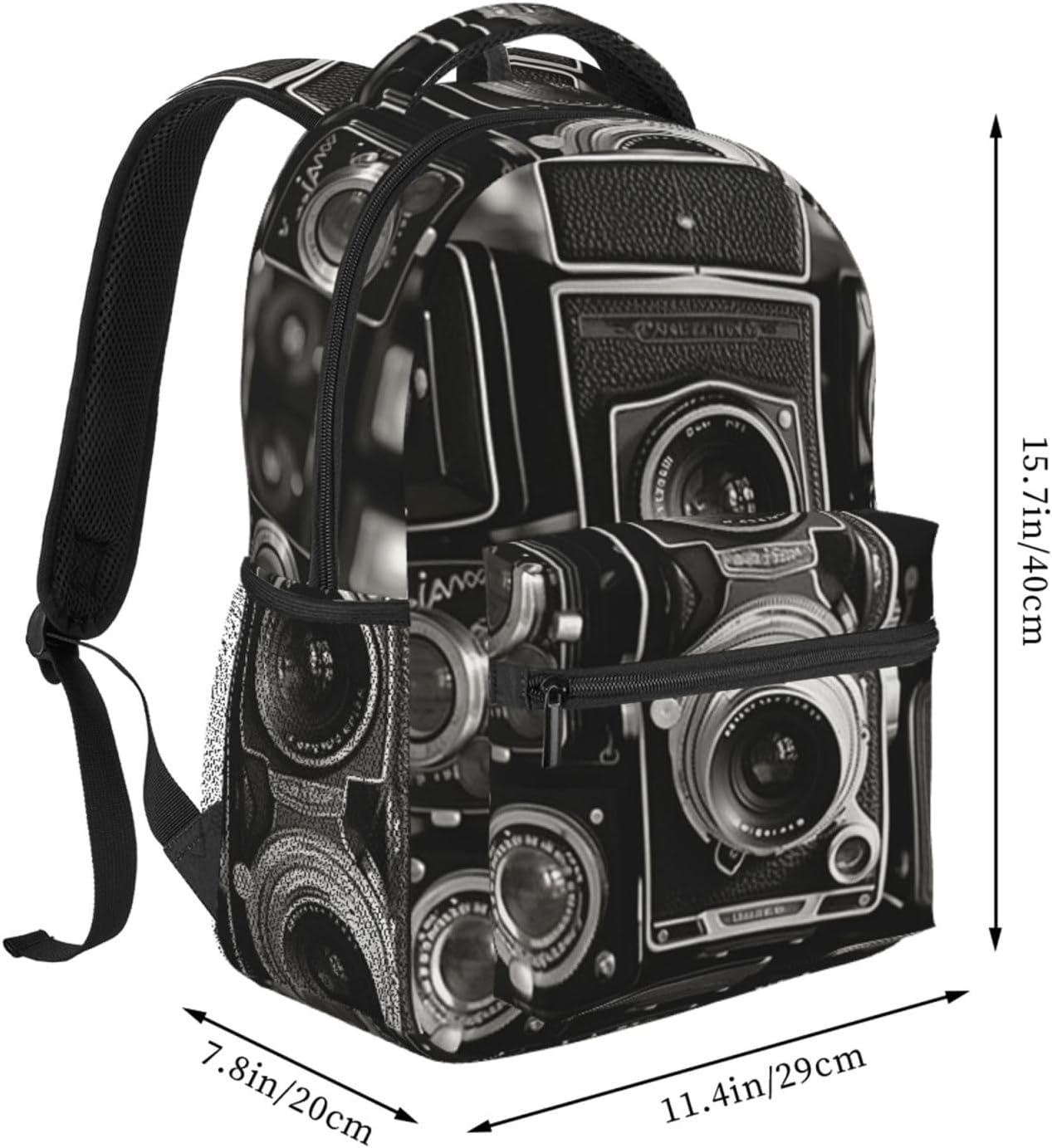 Vintage Camera Cute Backpack Waterproof Lightweight Casual Backpack One Size Daypack Travel Laptop Bag For Men Women image 2