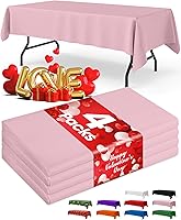 Vista 17 de Mantel de Mesa de Plástico Rectangular con Globos de Cumpleaños, Paquete de 4, Mantel de 54''×108'' para Mesas de 6 pies, Mantel para Uso Globo