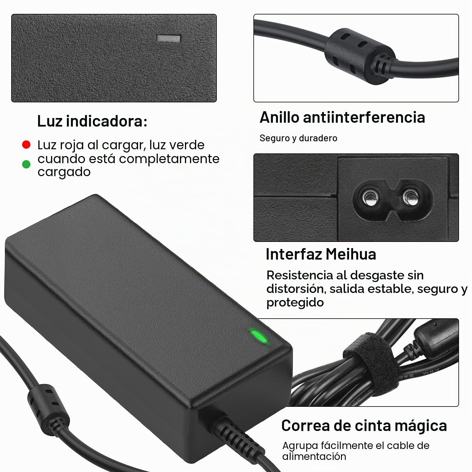 LabTEC 42V 2A Fast Charger 5.5mm 2.1mm for Electric Bike Battery 36V Power Supply Compatible Gotrax GXL G2 V2 S2 Apex Cityscape GKS D1