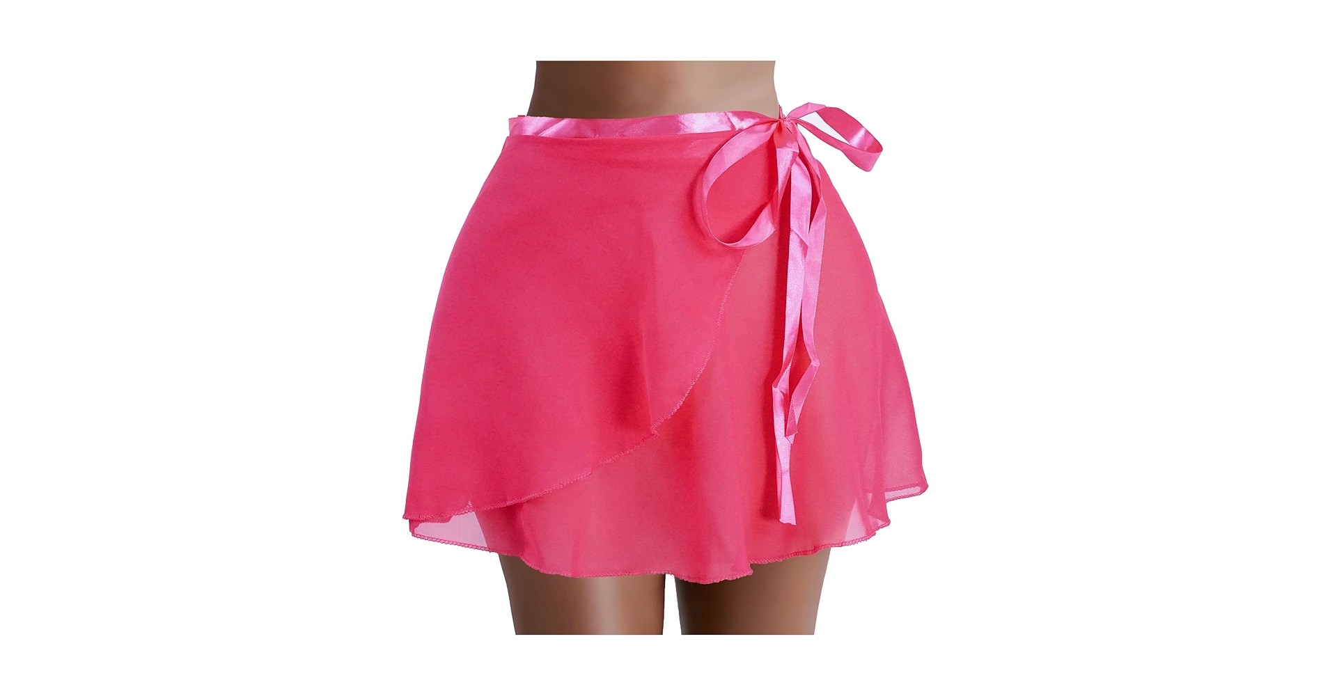 Amazon.com: Wuchieal Lady's Sheer Wrap Skirt Ballet Skirt